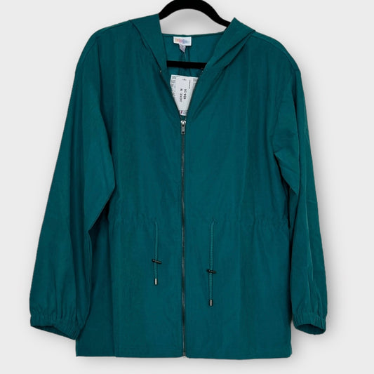 LuLaRoe Great Outdoors Collection | JACKIE Drawstring Waist Jacket | Size: M (8-10) | Color: Green | Solid | NWT