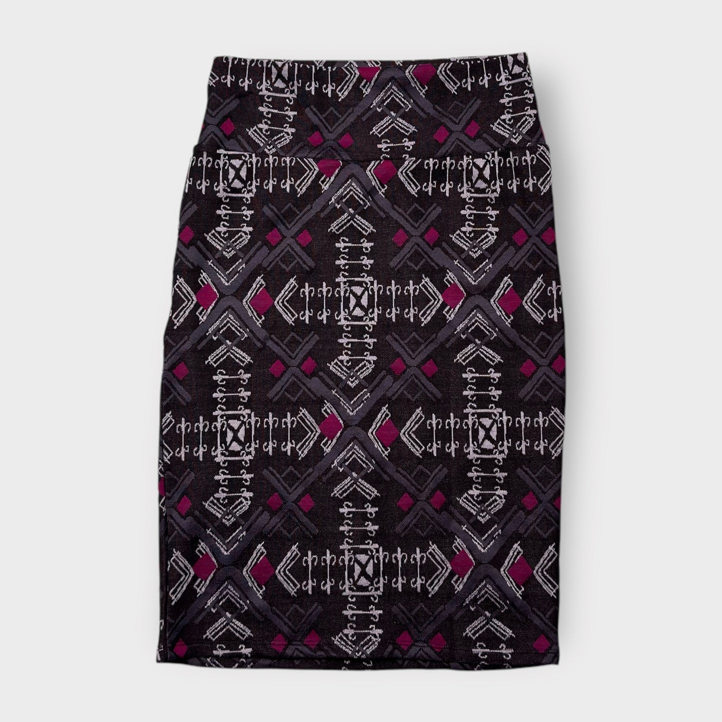 LuLaRoe Cassie Pencil Skirt - Purple Ornate Pattern - Size XS (0-2) - NWT