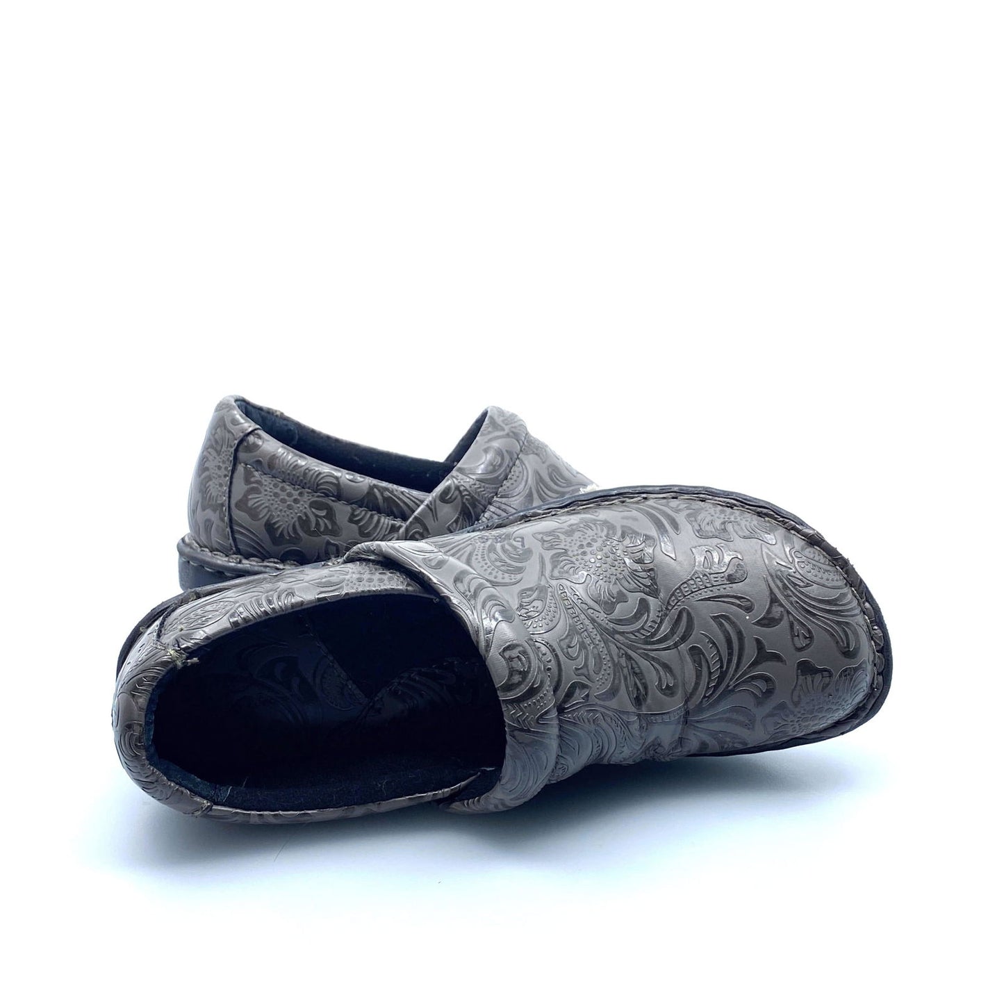 BOC Born Womens Clogs Size 7.5M Gray Embossed Vegan Leather -  | Buy at Parsimony Shoppes