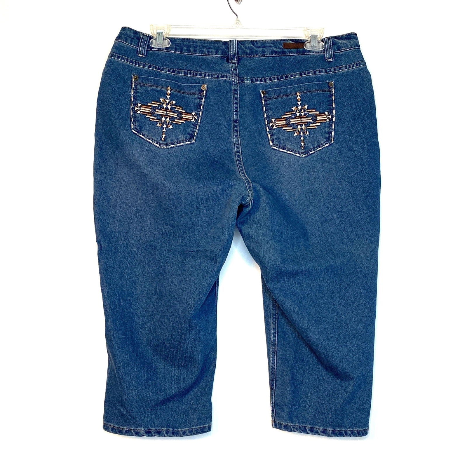 Baccini Womens Size 18W Capris Denim Blue Jeans -  | Buy at Parsimony Shoppes