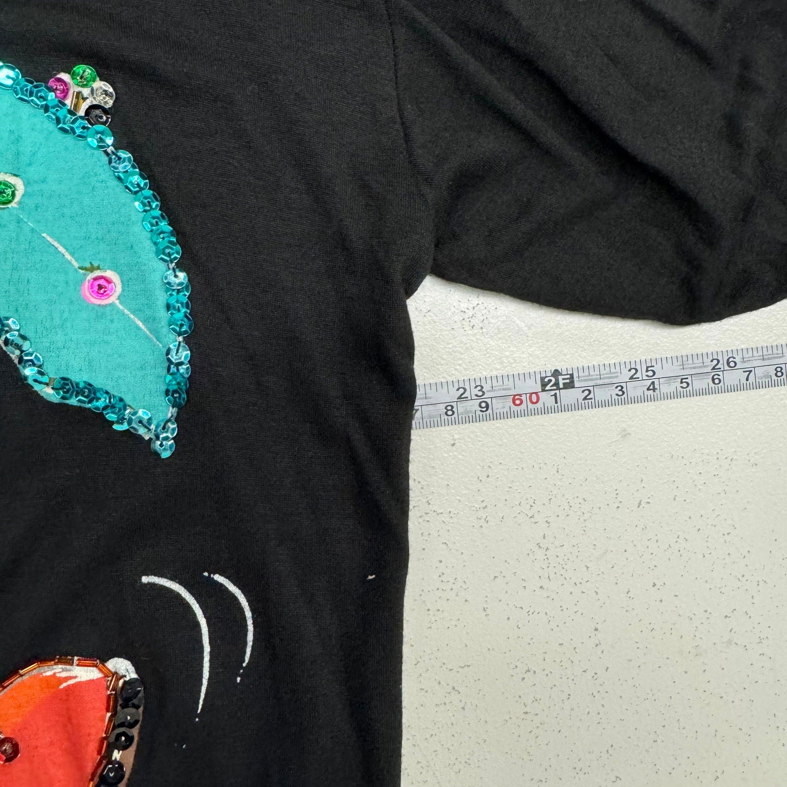 Bali Moon | Womens Sequined Clown T-Shirt Top | Color: Black | Size: XL* | Vintage/Pre-Owned -  | Buy at Parsimony Shoppes