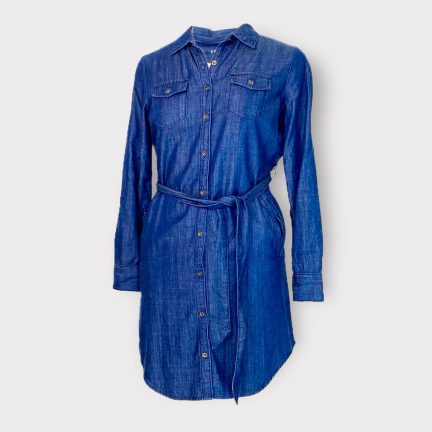 Banana Republic Denim Shirt Dress | 4 | Blue | Tie | Pre-Owned -  | Buy at Parsimony Shoppes