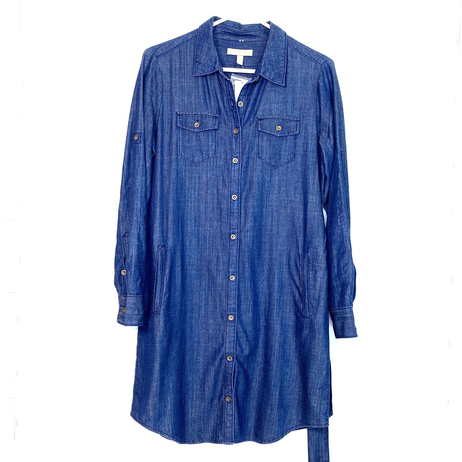 Banana Republic Denim Shirt Dress | 4 | Blue | Tie | Pre-Owned -  | Buy at Parsimony Shoppes