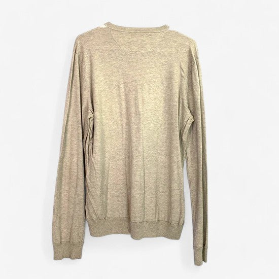 Banana Republic Men's V-Neck Pullover Sweater - Size L - Beige/Brown
