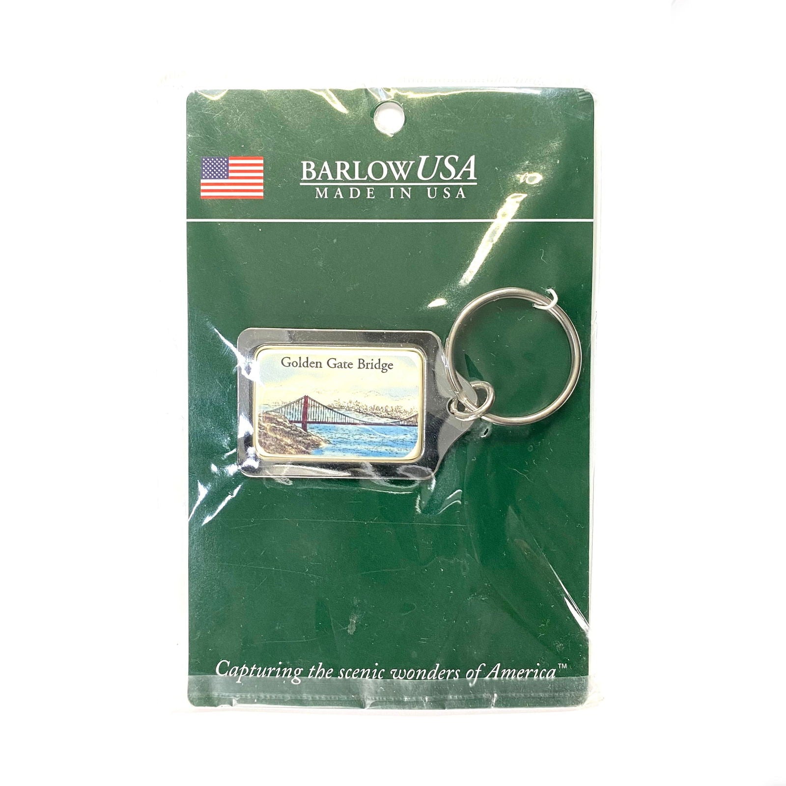 Barlow USA “Golden Gate Bride” Metal Enamel Keychain Souvenir Key Ring Rectangle -  | Buy at Parsimony Shoppes