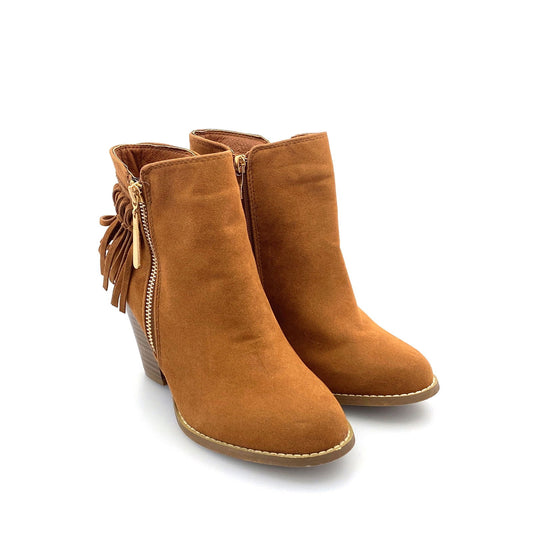 Bella Mare Womens Size 6 Brown Booties Inside Zipper Pre-Owned -  | Buy at Parsimony Shoppes