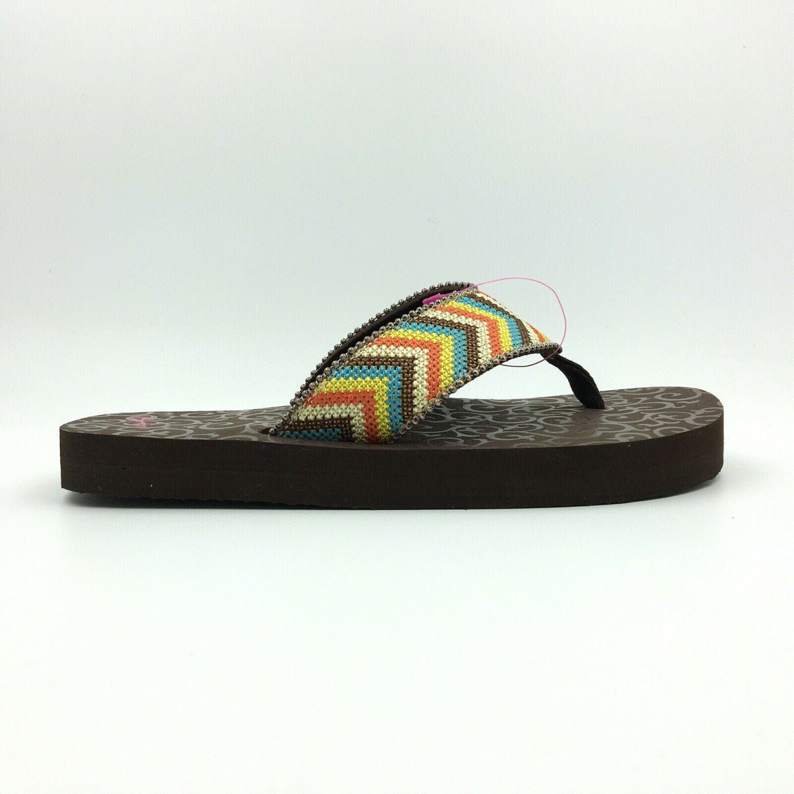 Blazin Roxx Women Size 6 Beaded Chevron Flip Flops Thongs #4119497 Angie BR -  | Buy at Parsimony Shoppes