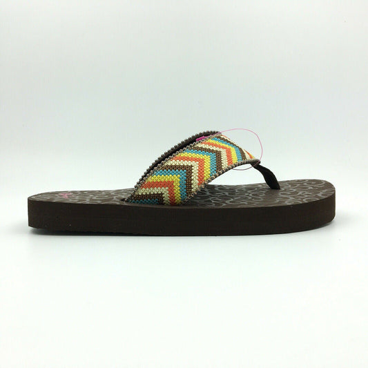 Blazin Roxx Women Size 6 Beaded Chevron Flip Flops Thongs #4119497 Angie BR -  | Buy at Parsimony Shoppes