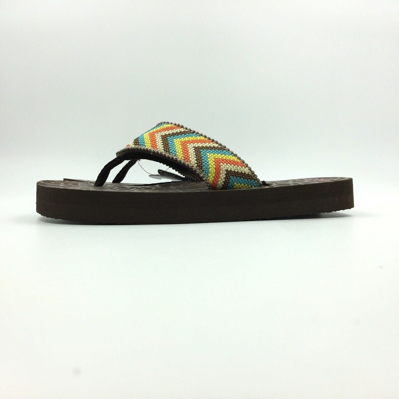 Blazin Roxx Women Size 6 Beaded Chevron Flip Flops Thongs #4119497 Angie BR -  | Buy at Parsimony Shoppes