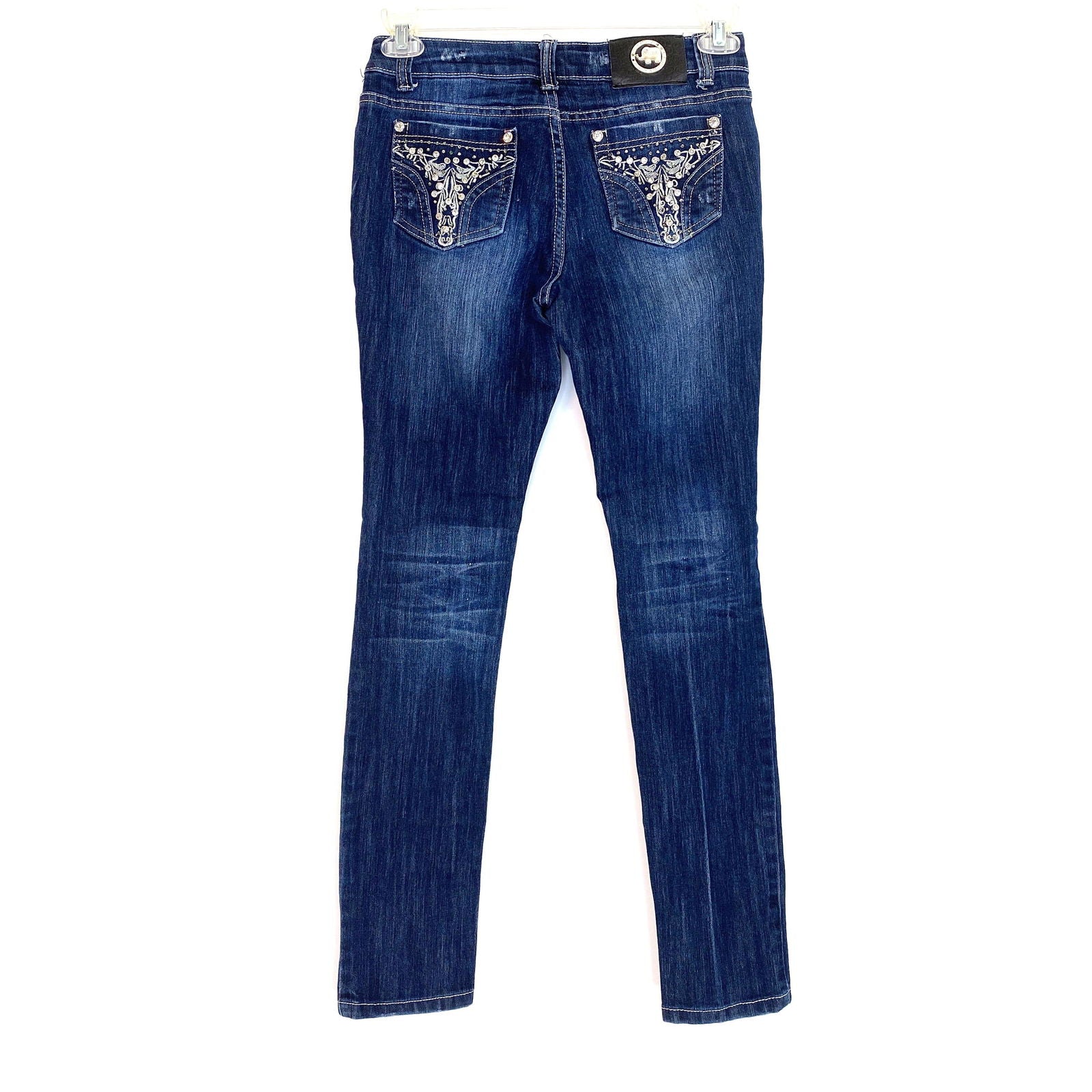 Distressed Blue Denim Jeans for Juniors Stylish Casual