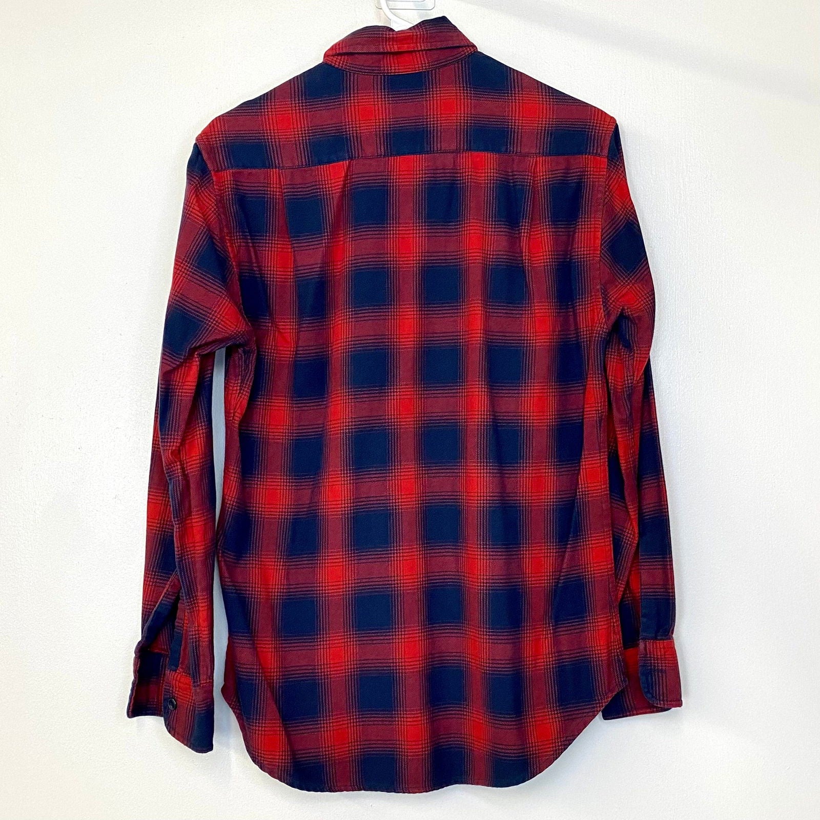Bonobos Mens Size XS Red Blue Geometric Plaid Shirt Flannel Button-Up L/s Pre-Owned -  | Buy at Parsimony Shoppes