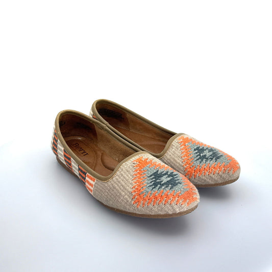 Born | Womens Giselle Cotton Slipper Flats | Color: Taupe Multicolor | Size: 9 (40.5) | Pre-Owned -  | Buy at Parsimony Shoppes