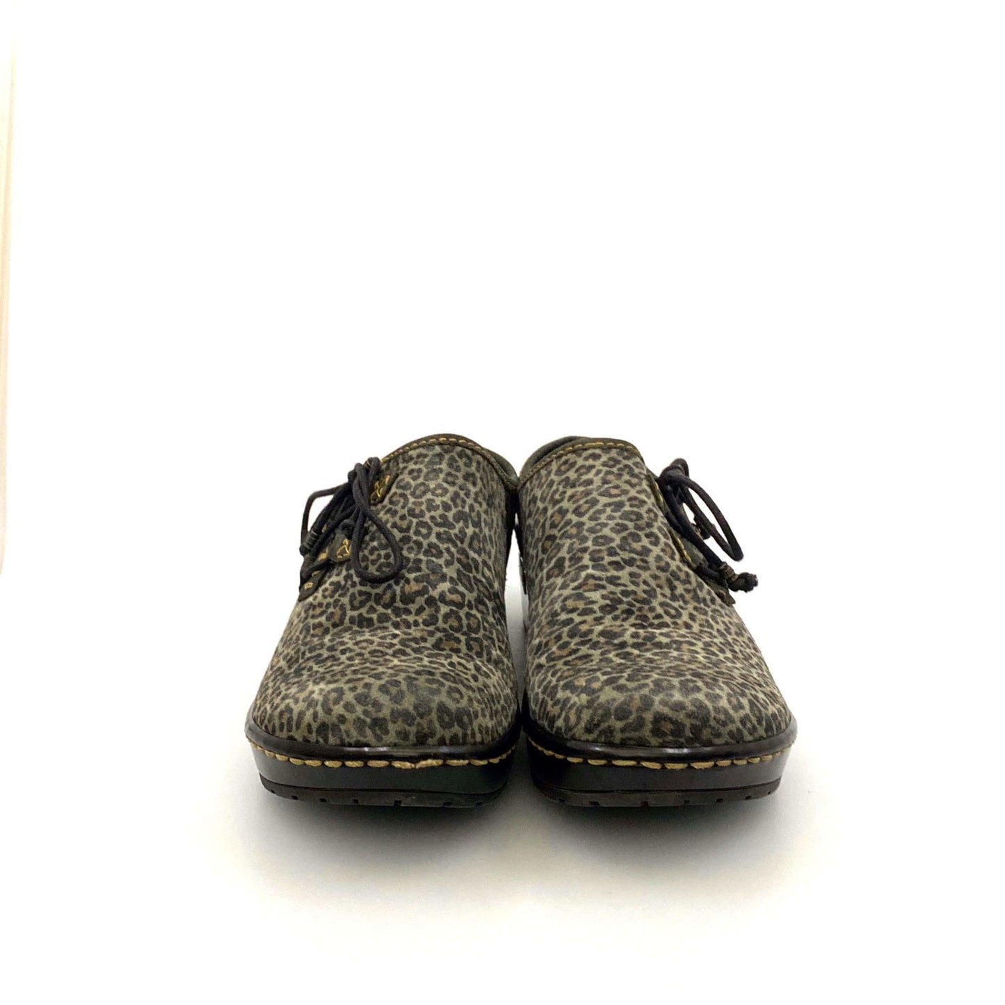 Born Womens Size 6/36½ Leopard Print Slip On Mules Clogs Shoes -  | Buy at Parsimony Shoppes