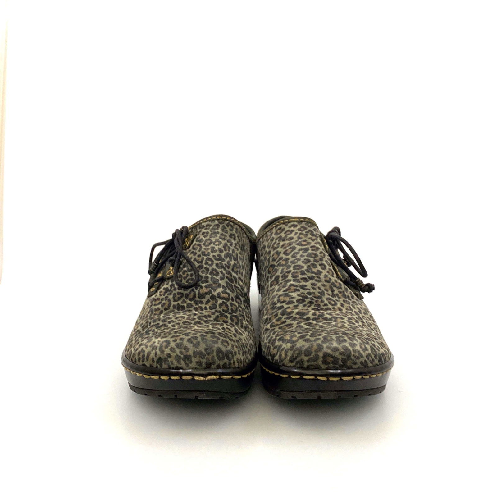 Born Womens Size 6/36½ Leopard Print Slip On Mules Clogs Shoes -  | Buy at Parsimony Shoppes