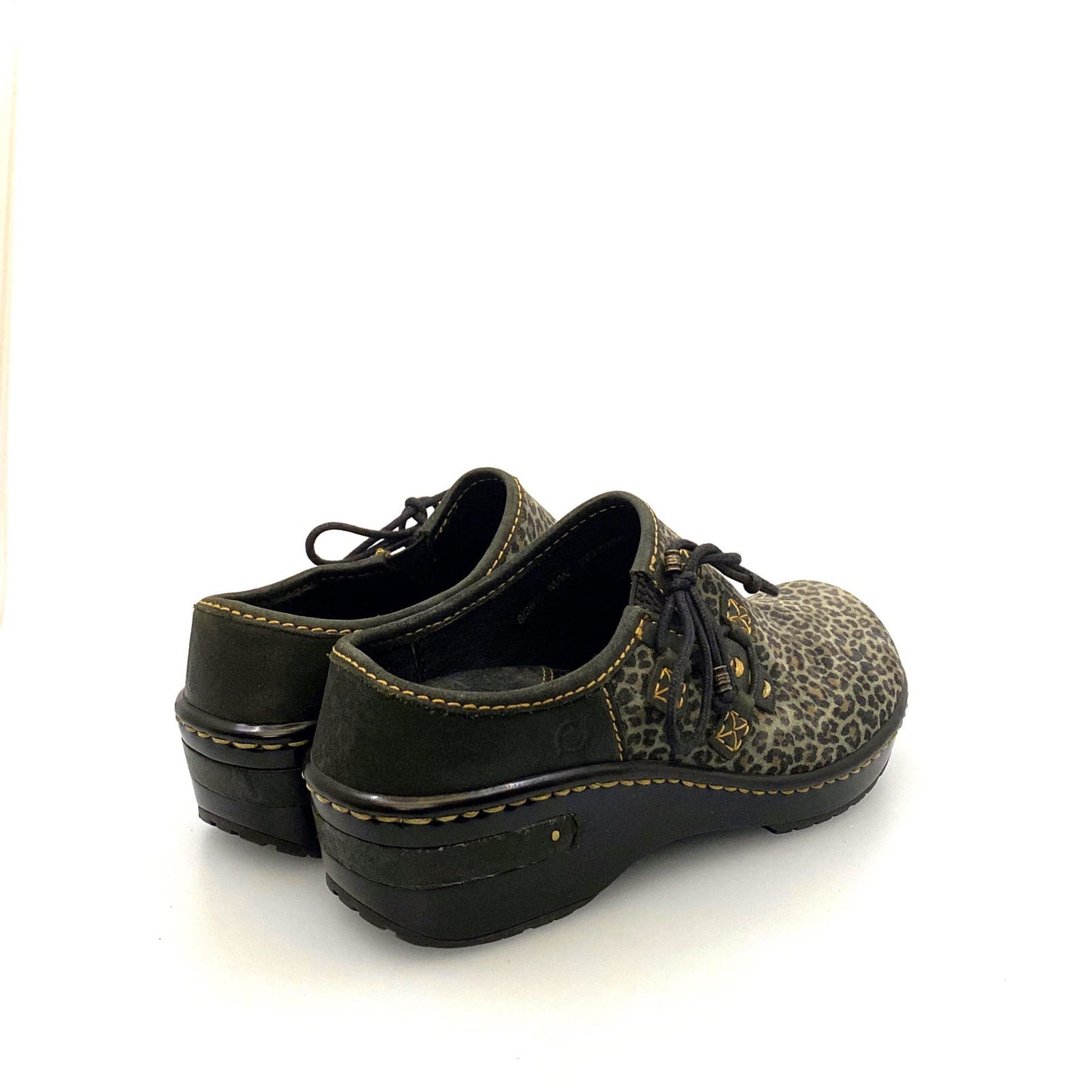 Born Womens Size 6/36½ Leopard Print Slip On Mules Clogs Shoes -  | Buy at Parsimony Shoppes