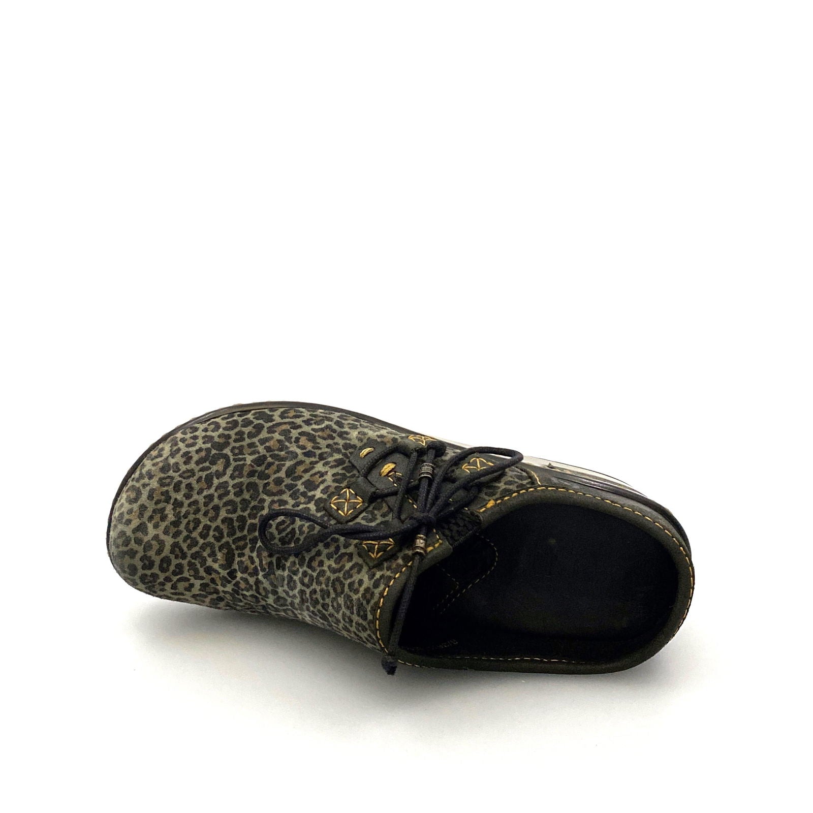 Born Womens Size 6 36 Leopard Print Slip On Mules Clogs Shoes Parsimony Shoppes