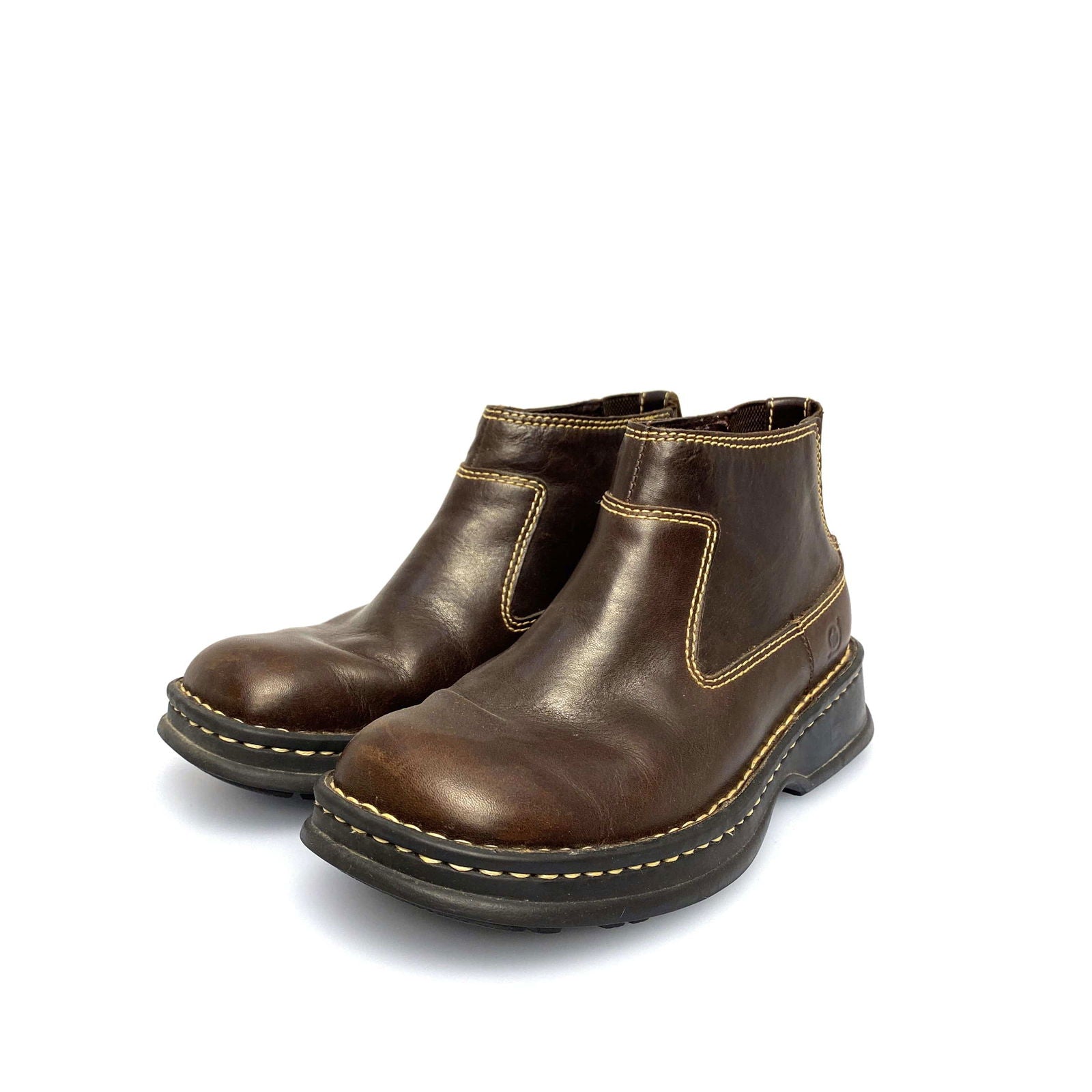 Born Womens Size 6.5 / 37 Brown Leather Ankle Booties Boots for Comfort -  | Buy at Parsimony Shoppes