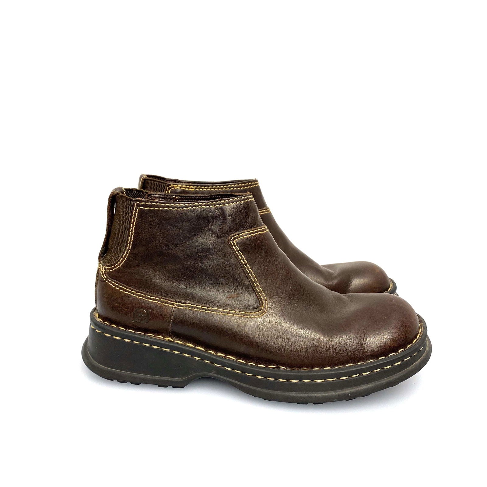 Born Womens Size 6.5 / 37 Brown Leather Ankle Booties Boots for Comfort -  | Buy at Parsimony Shoppes