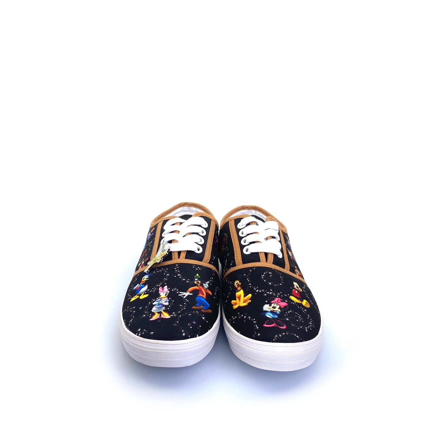 Bradford Exchange "Disney Magic" With Character Art Womens Size 6.5 Black Canvas Lace Up Shoes NEW -  | Buy at Parsimony Shoppes