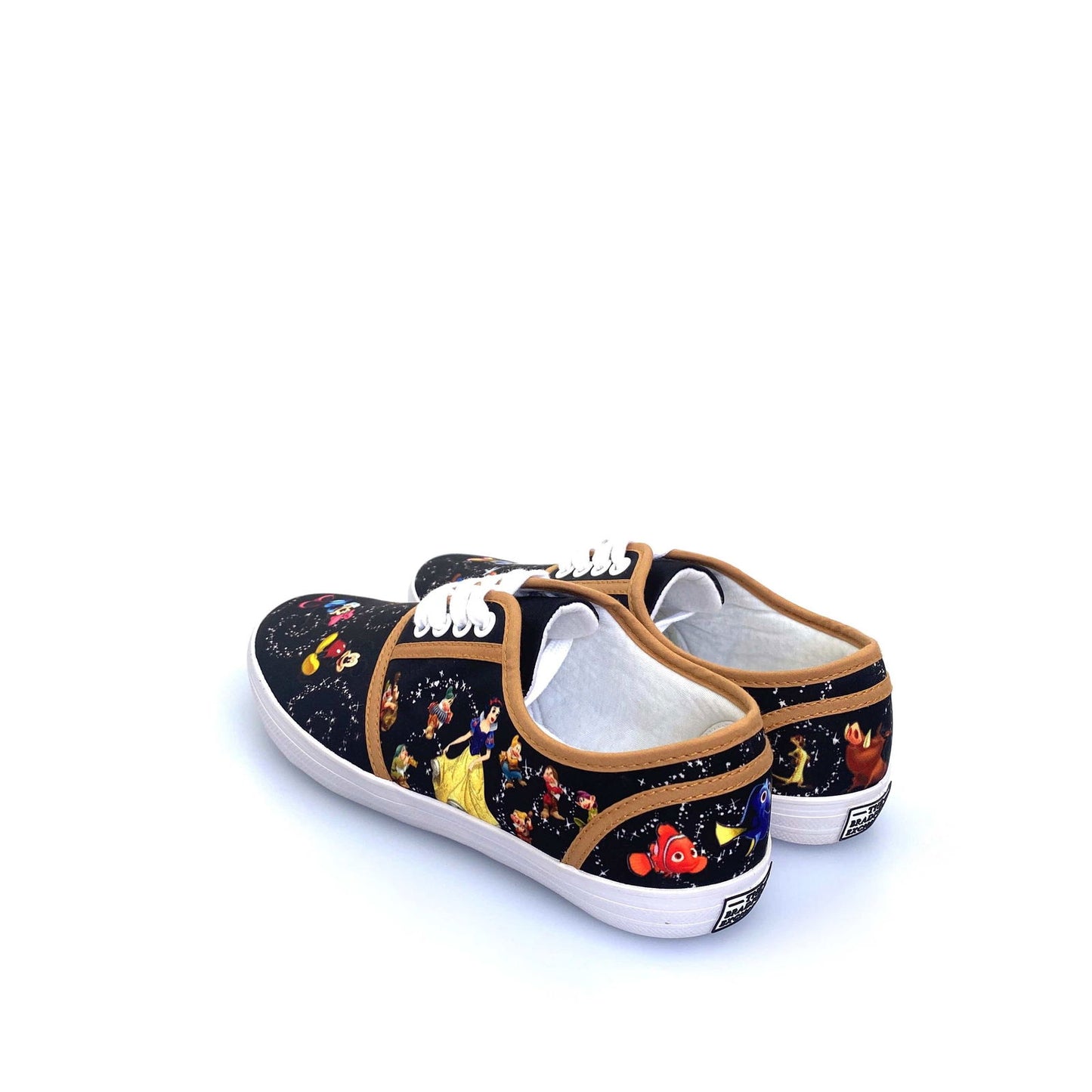Bradford Exchange "Disney Magic" With Character Art Womens Size 6.5 Black Canvas Lace Up Shoes NEW -  | Buy at Parsimony Shoppes