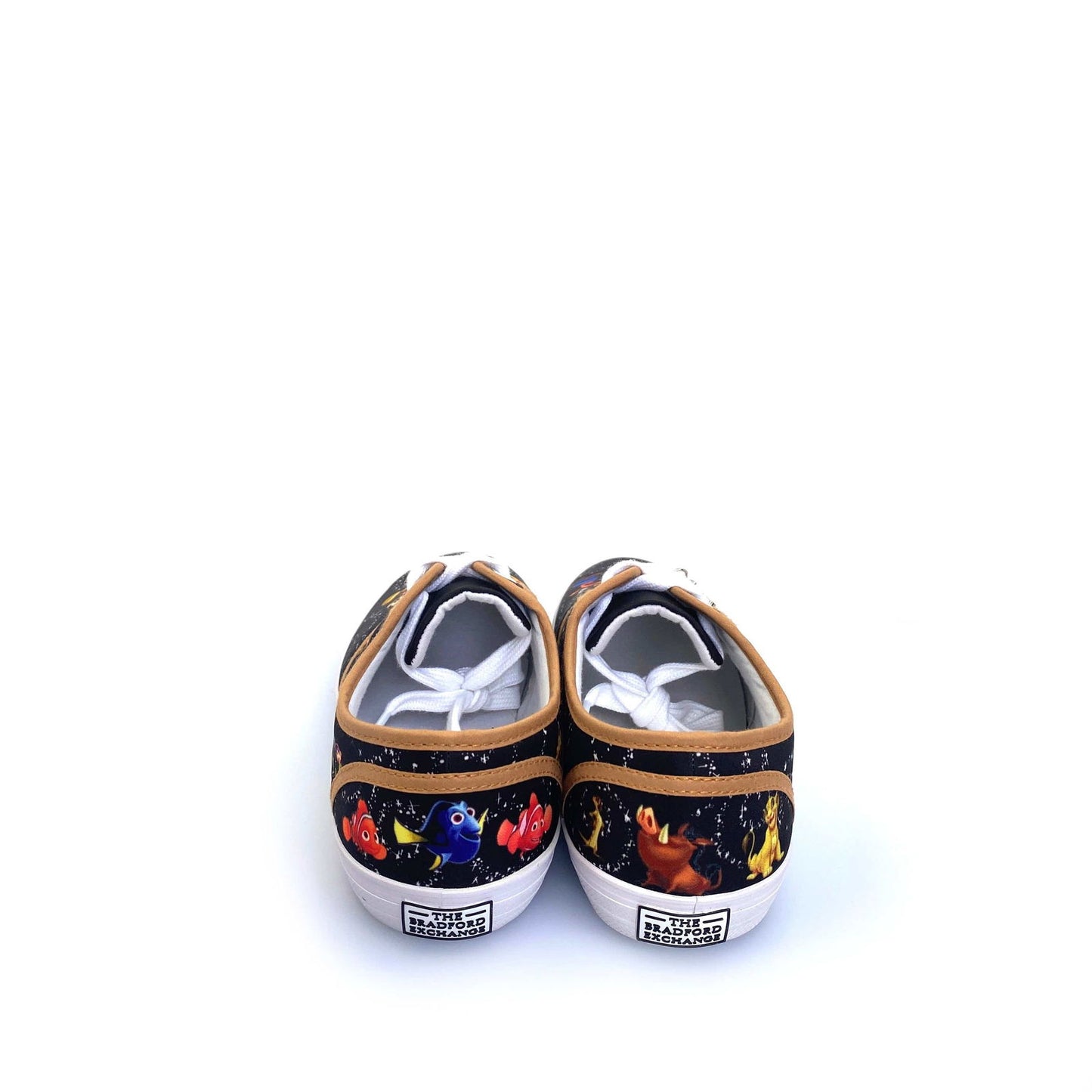Bradford Exchange "Disney Magic" With Character Art Womens Size 6.5 Black Canvas Lace Up Shoes NEW -  | Buy at Parsimony Shoppes