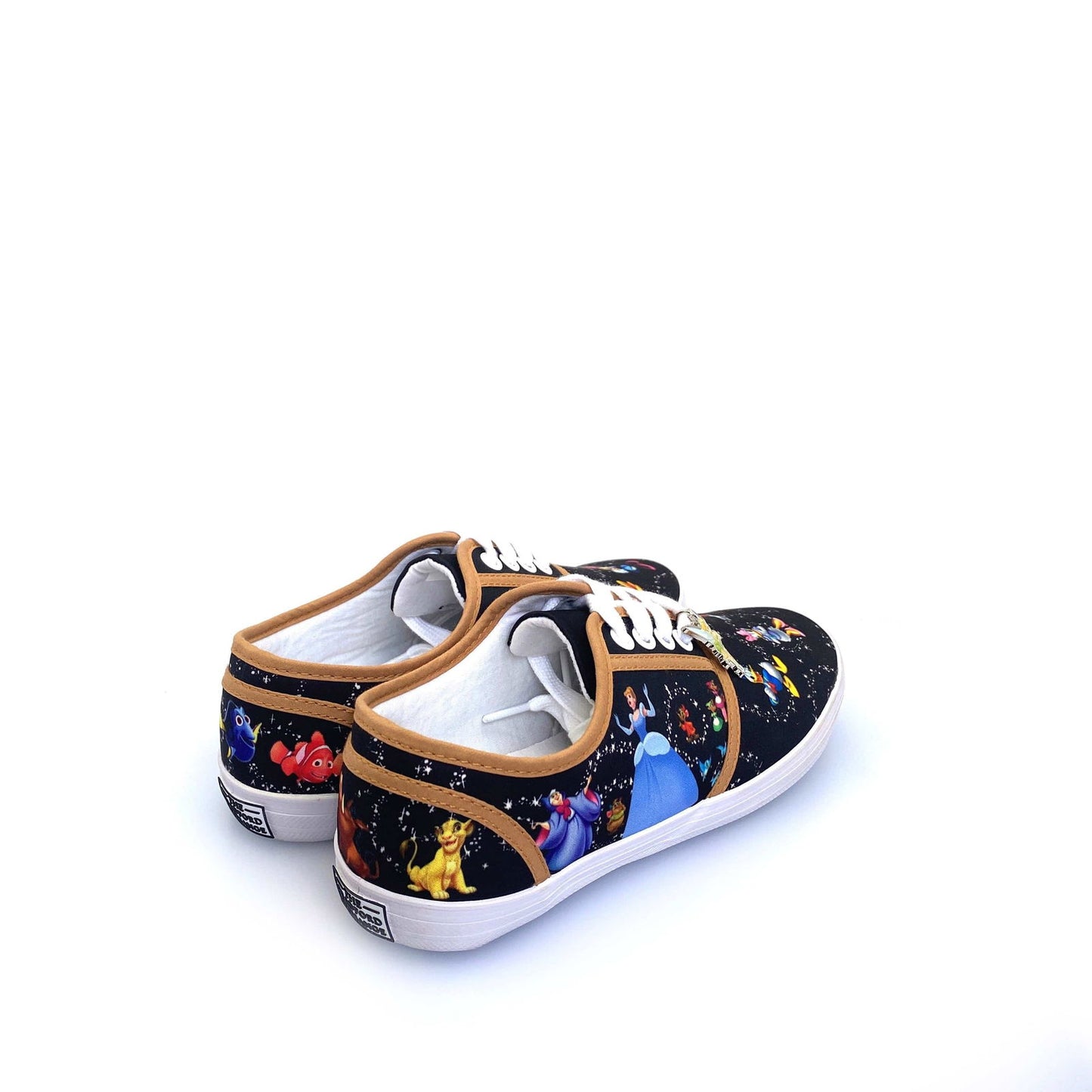 Bradford Exchange "Disney Magic" With Character Art Womens Size 6.5 Black Canvas Lace Up Shoes NEW -  | Buy at Parsimony Shoppes