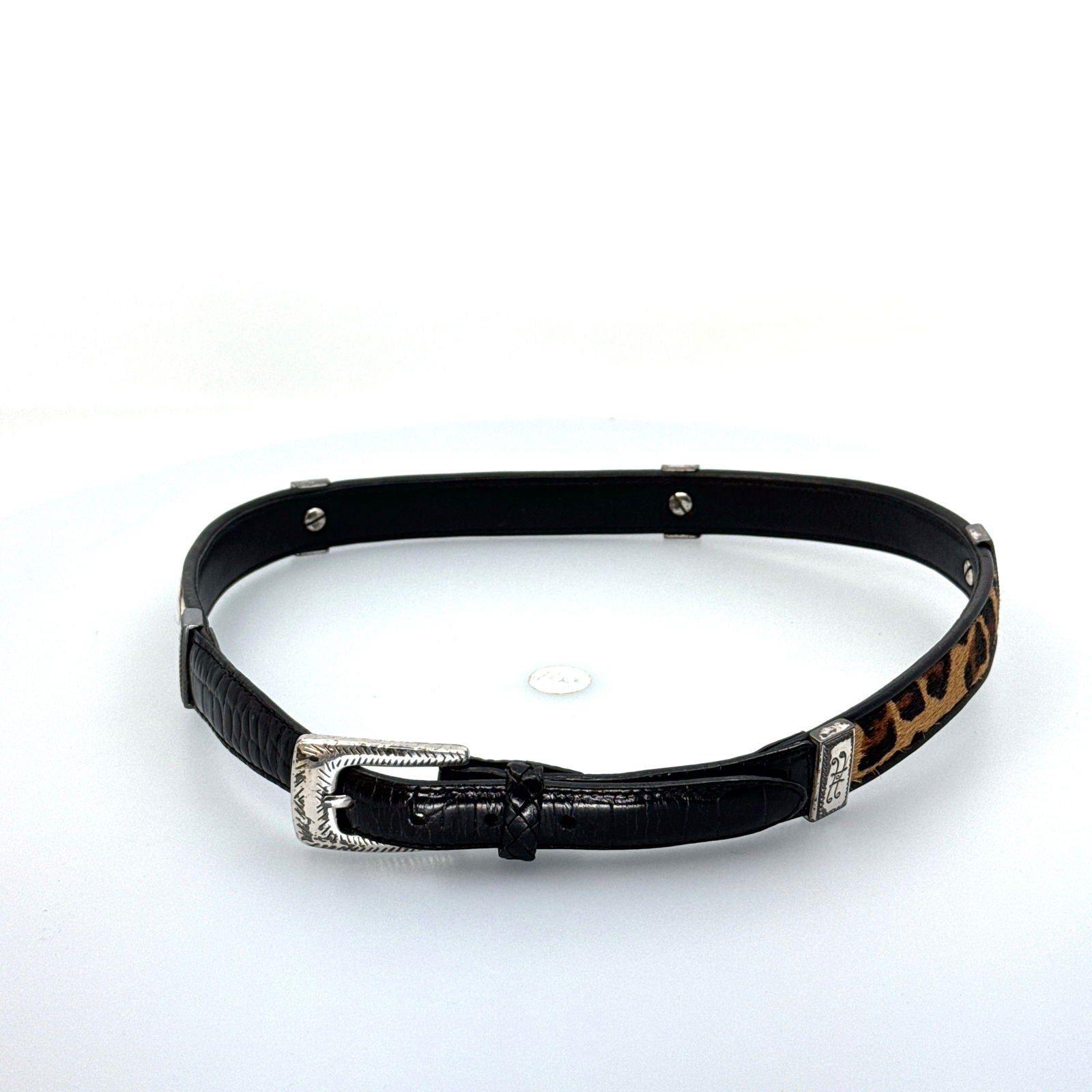 Brighton | Womens Animal Print Buckled Leather Belt | Color: Black/Multicolor | Size: M/30 | Pre-Owned -  | Buy at Parsimony Shoppes