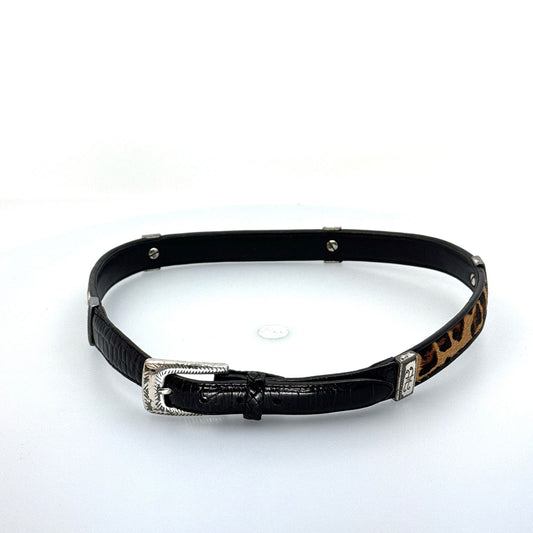 Brighton | Womens Animal Print Buckled Leather Belt | Color: Black/Multicolor | Size: M/30 | Pre-Owned -  | Buy at Parsimony Shoppes
