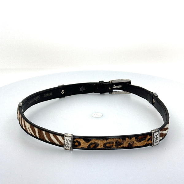 Brighton | Womens Animal Print Buckled Leather Belt | Color  display picture 1