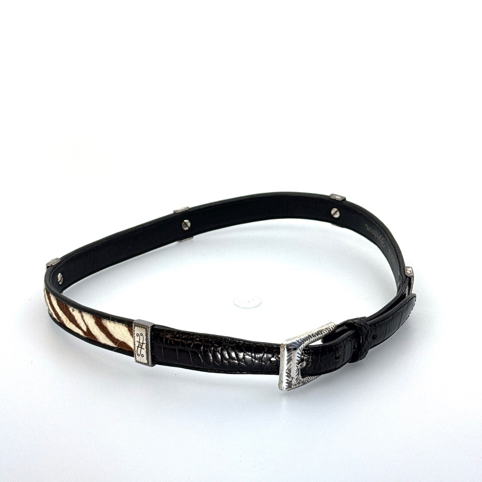 Brighton | Womens Animal Print Buckled Leather Belt | Color: Black/Multicolor | Size: M/30 | Pre-Owned -  | Buy at Parsimony Shoppes