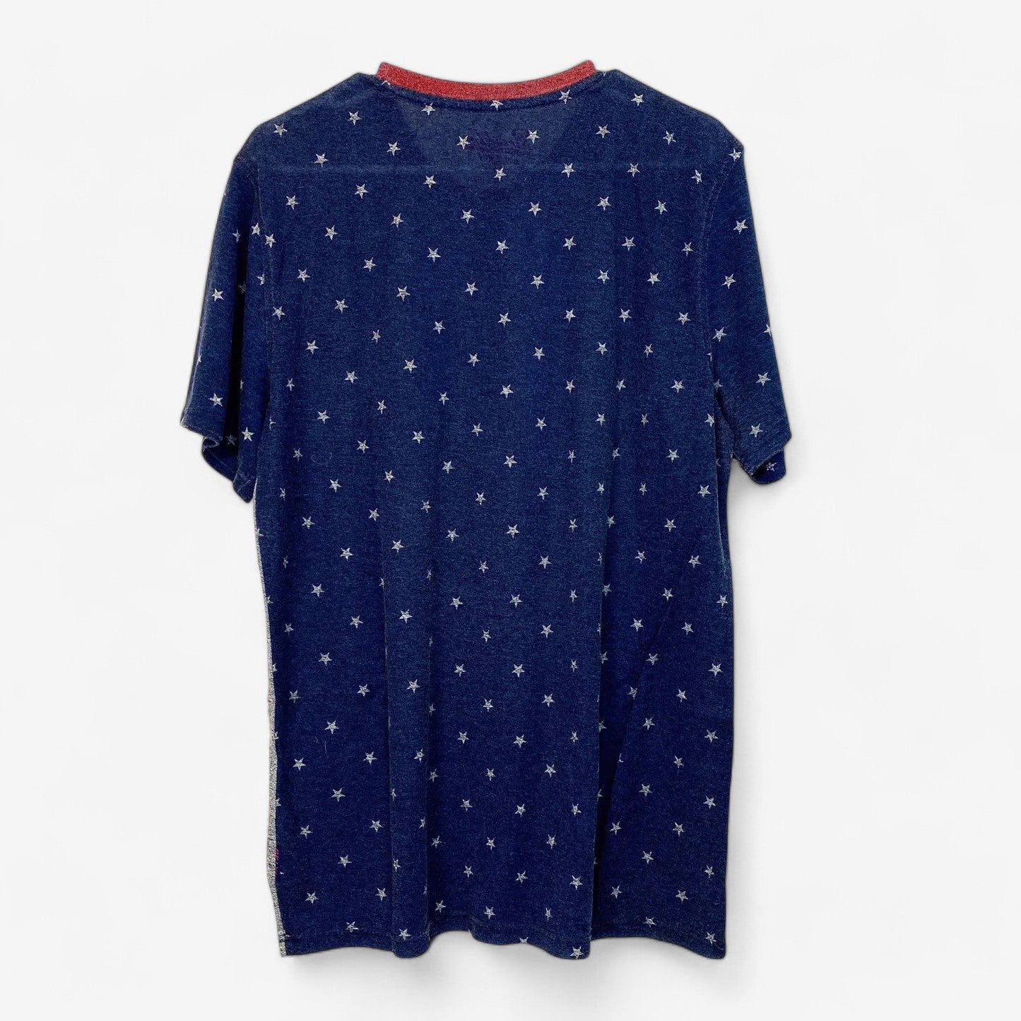 Brooklyn Cloth Men's Heather Gray & Navy Blue Stars & Stripes T-Shirt - Size XL - Pre-Owned