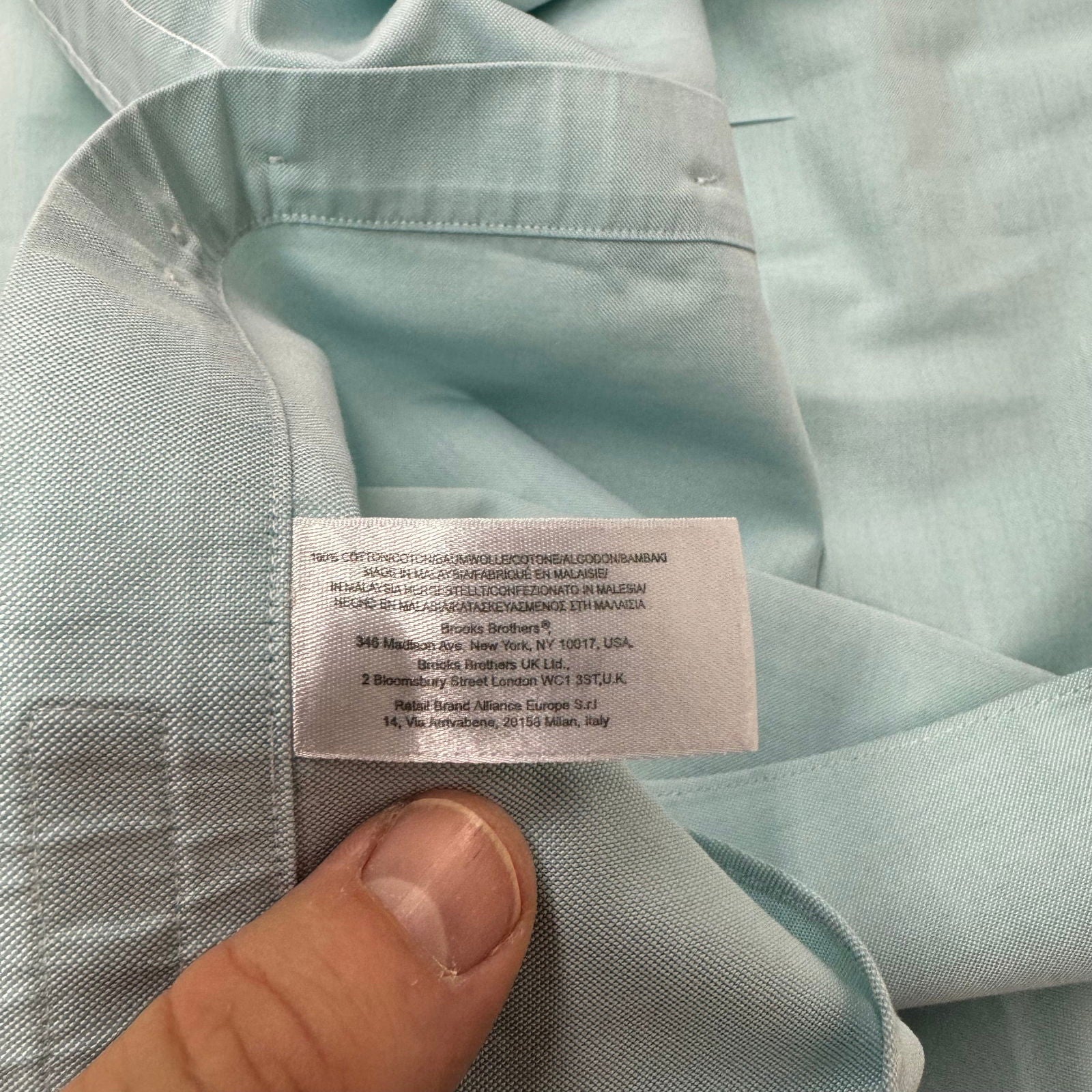 Brooks Brothers | Supima Cotton Button-Down Dress Shirt | Color: Mint Green | Size: M | Pre-Owned -  | Buy at Parsimony Shoppes