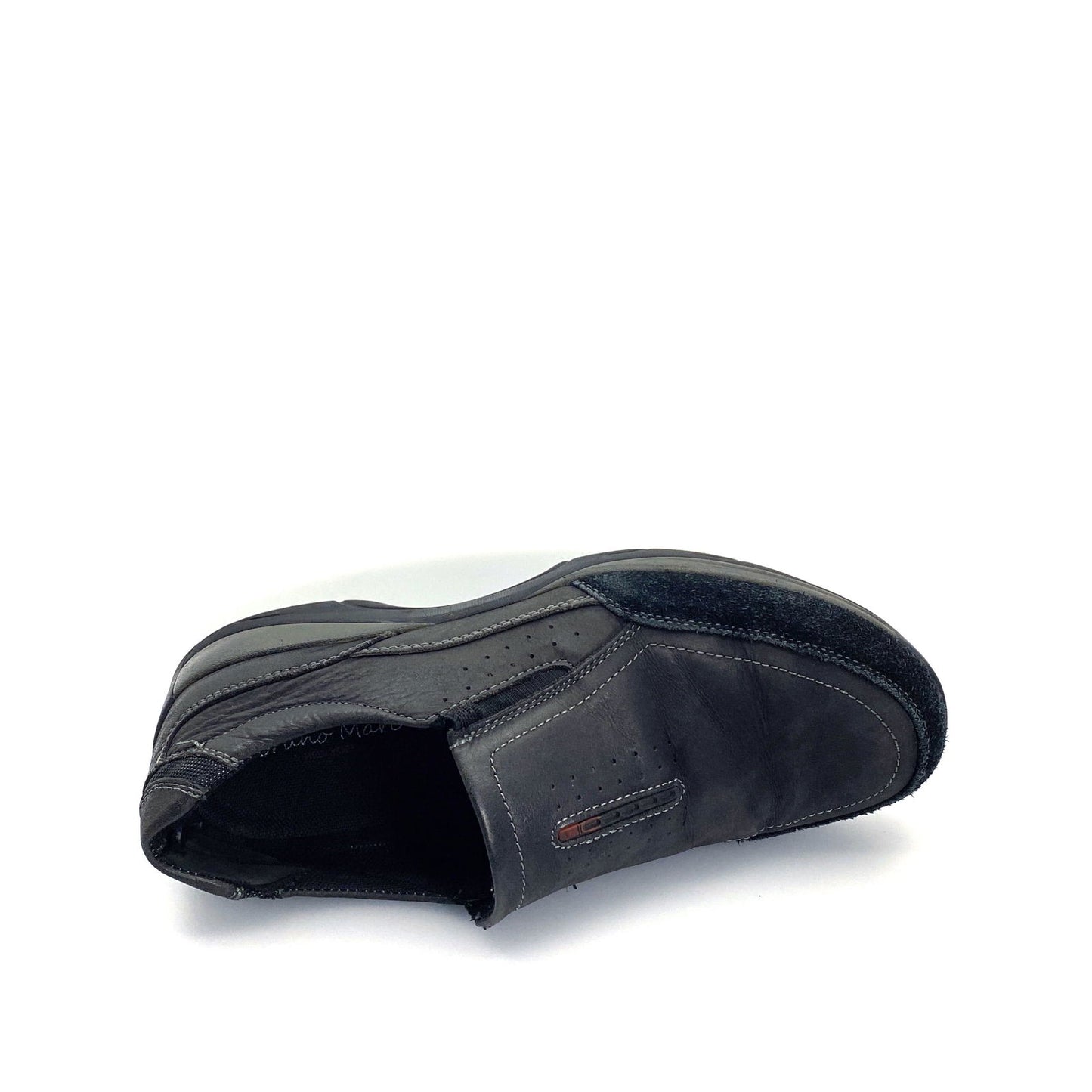 Bruno Marc Mens Size 10.5 Black Gray Classic Leather Loafers Casual Driving Slip-On -  | Buy at Parsimony Shoppes