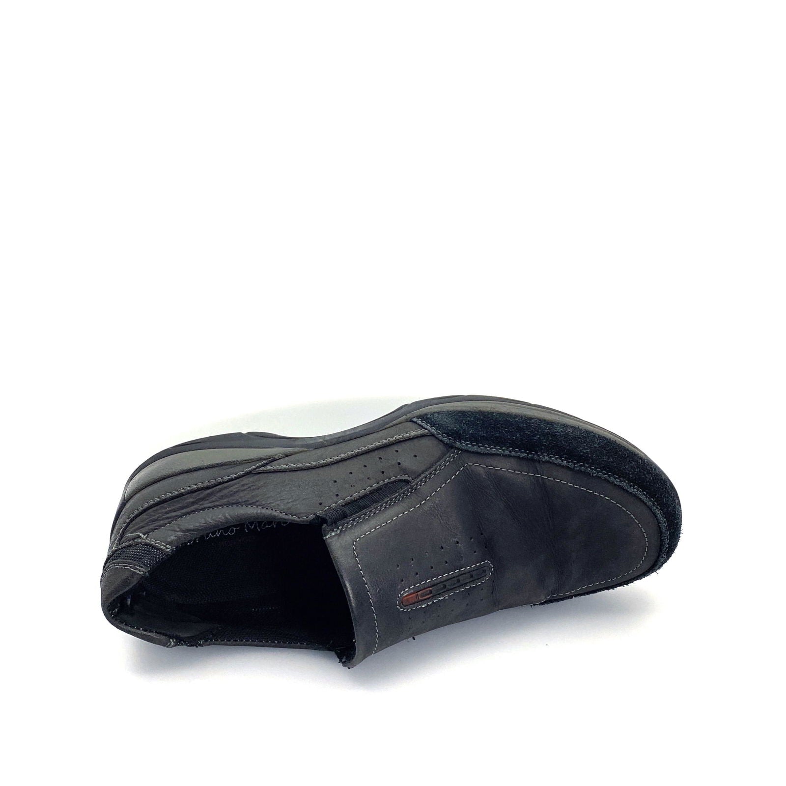 Bruno Marc Mens Size 10.5 Black Gray Classic Leather Loafers Casual Driving Slip-On -  | Buy at Parsimony Shoppes