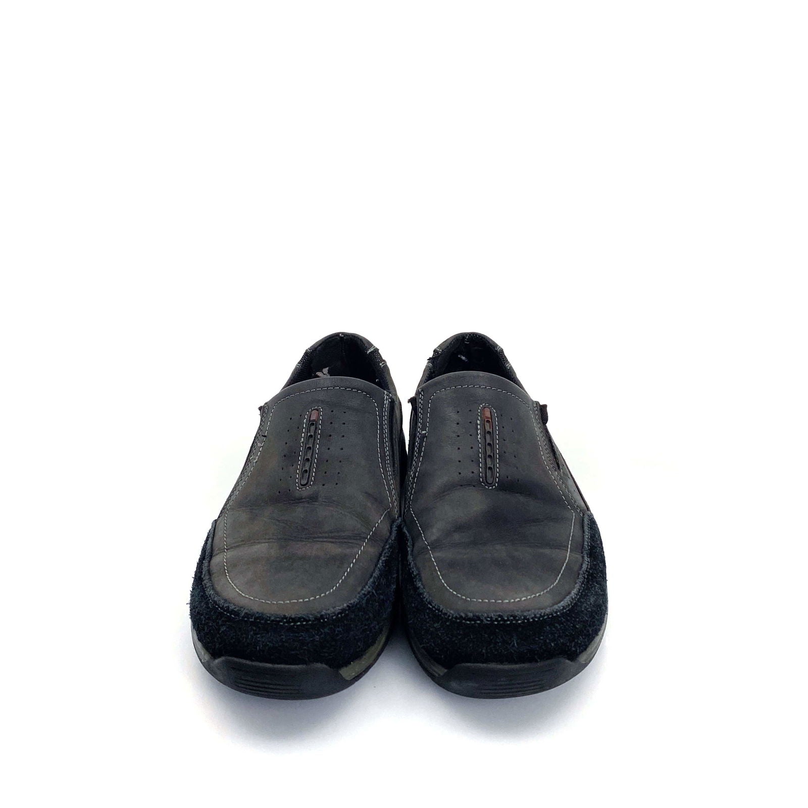 Bruno Marc Mens Size 10.5 Black Gray Classic Leather Loafers Casual Driving Slip-On -  | Buy at Parsimony Shoppes