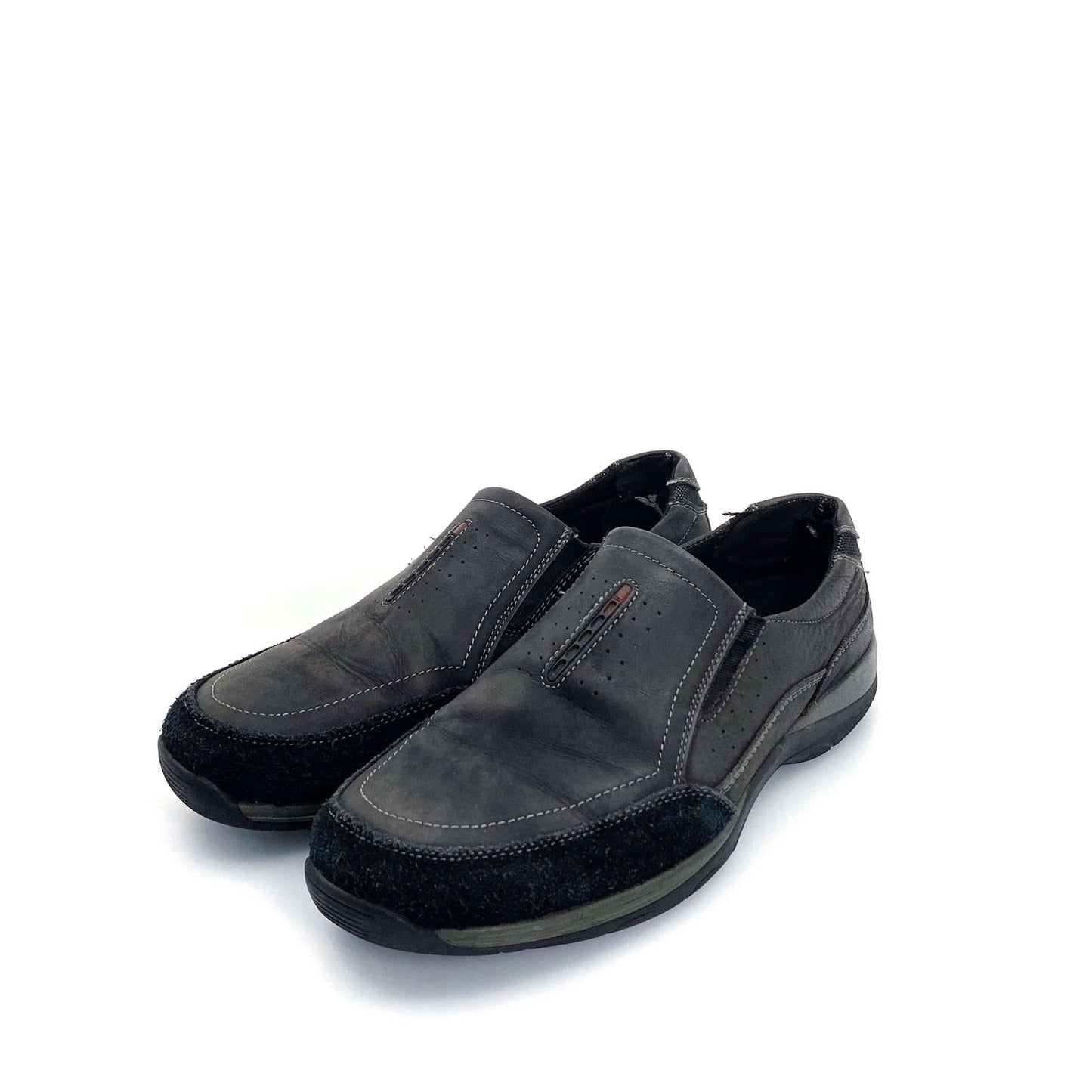 Bruno Marc Mens Size 10.5 Black Gray Classic Leather Loafers Casual Driving Slip-On -  | Buy at Parsimony Shoppes