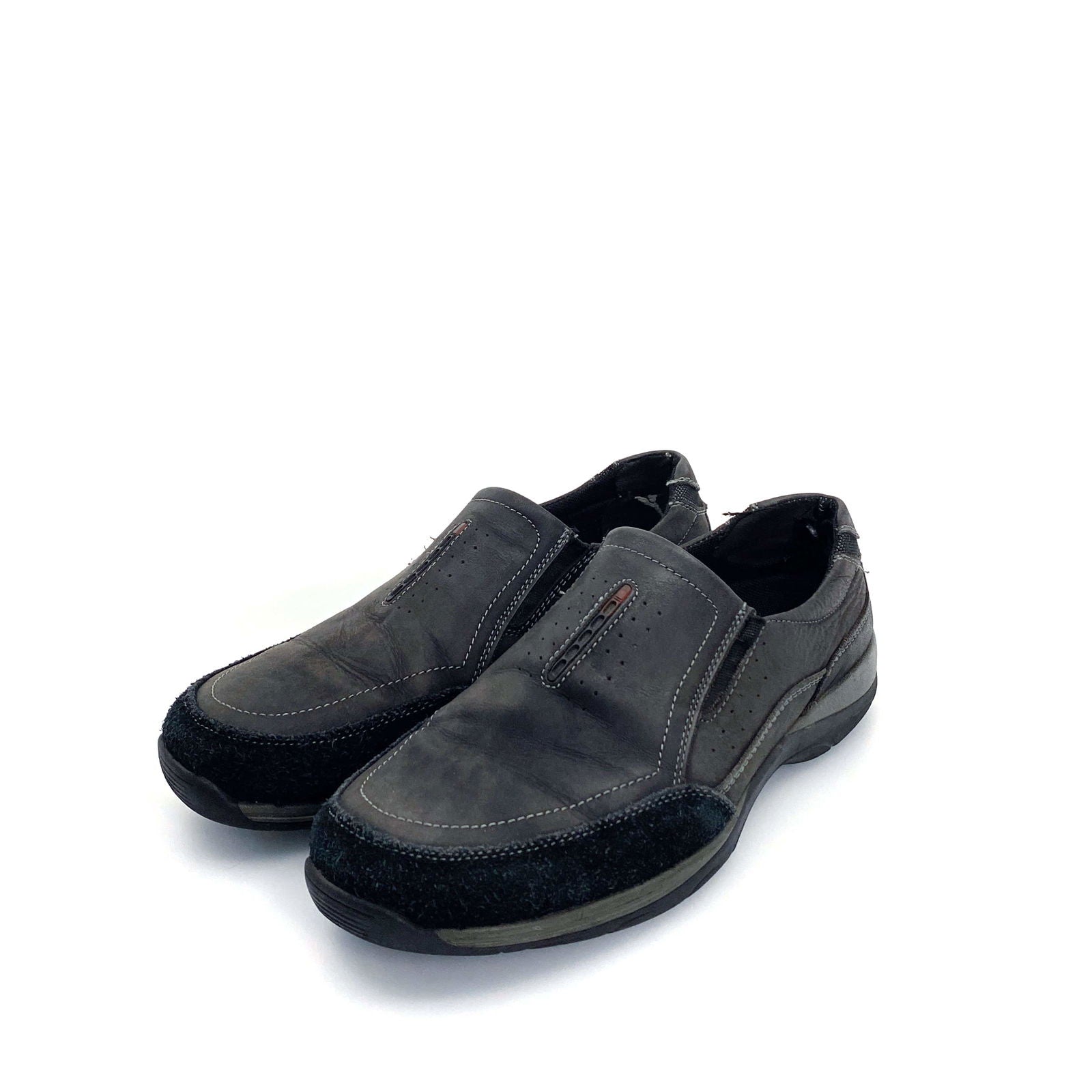 Bruno Marc Mens Size 10.5 Black Gray Classic Leather Loafers Casual Driving Slip-On -  | Buy at Parsimony Shoppes