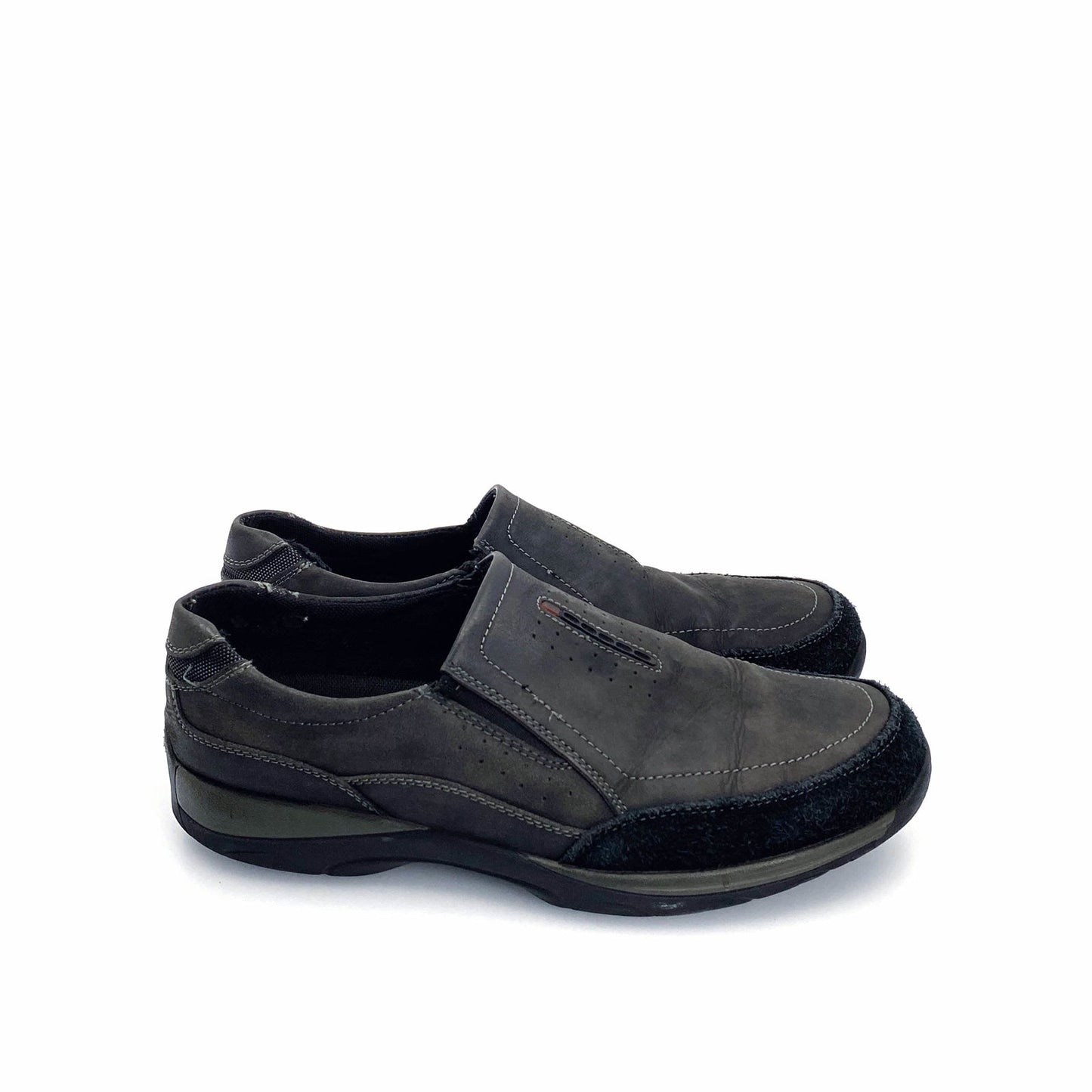 Bruno Marc Mens Size 10.5 Black Gray Classic Leather Loafers Casual Driving Slip-On -  | Buy at Parsimony Shoppes