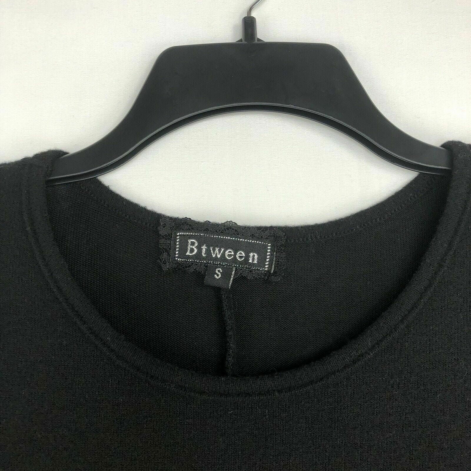 Btween Juniors Black Glitter Love Sweater Dress | Size S | Striped Design Btween Juniors Black Glitter Love Sweater Dress | Size S | Striped Design