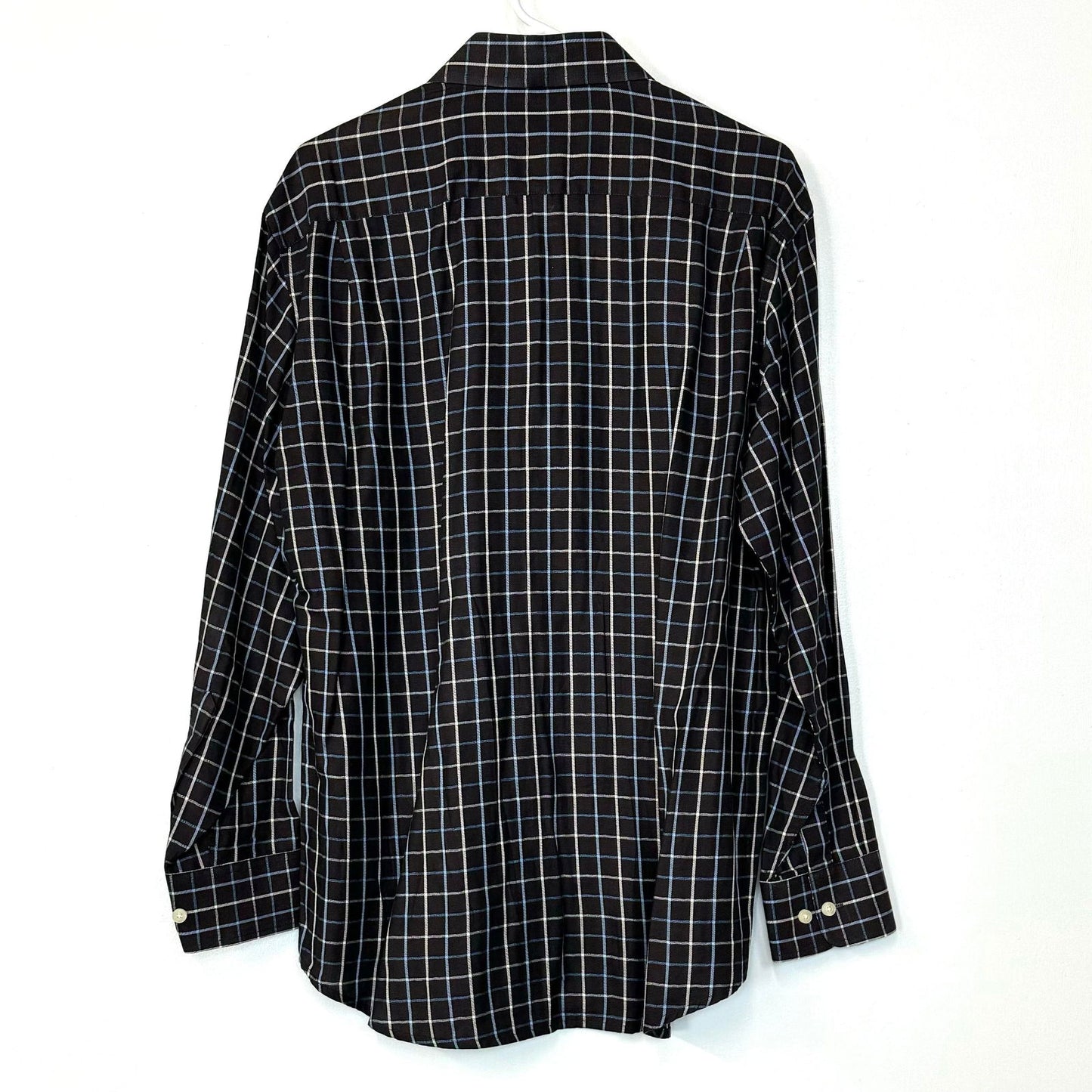 Burma Bibas | Mens Slim Fit Checked Dress Shirt | Color: Brown | Size: 16 32/33 | Pre-Owned -  | Buy at Parsimony Shoppes