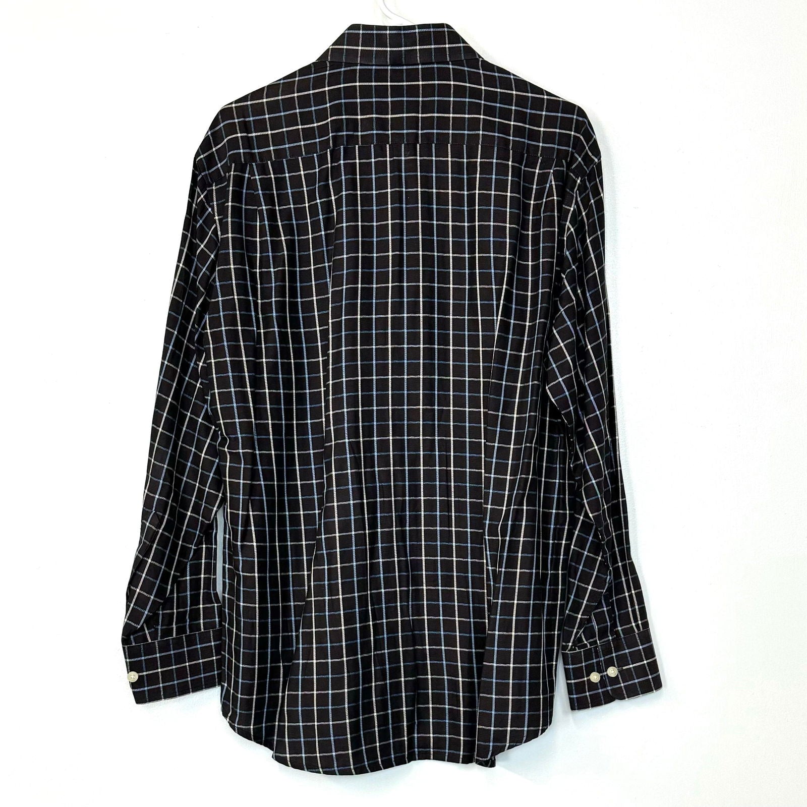 Burma Bibas | Mens Slim Fit Checked Dress Shirt | Color: Brown | Size: 16 32/33 | Pre-Owned -  | Buy at Parsimony Shoppes