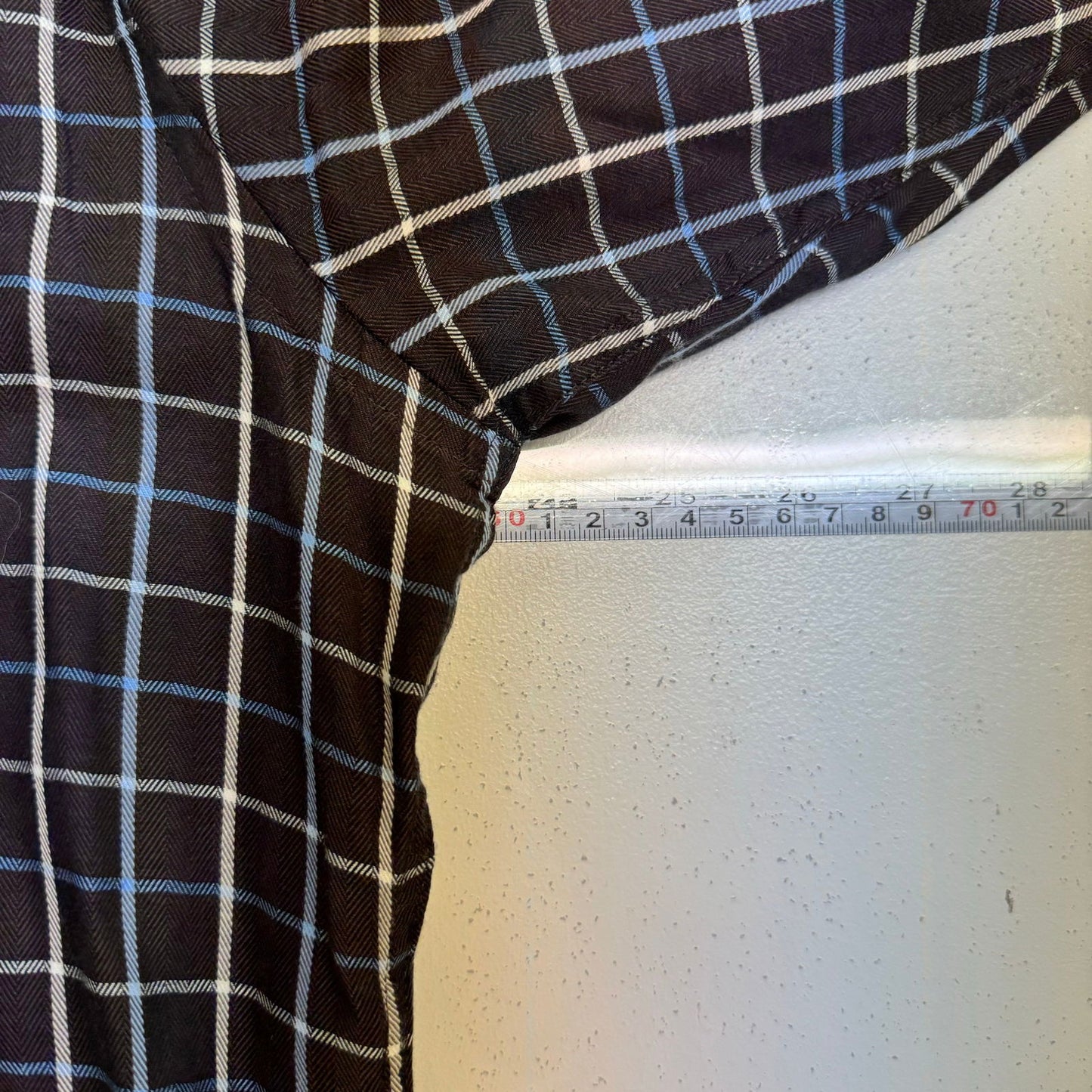 Burma Bibas | Mens Slim Fit Checked Dress Shirt | Color: Brown | Size: 16 32/33 | Pre-Owned -  | Buy at Parsimony Shoppes