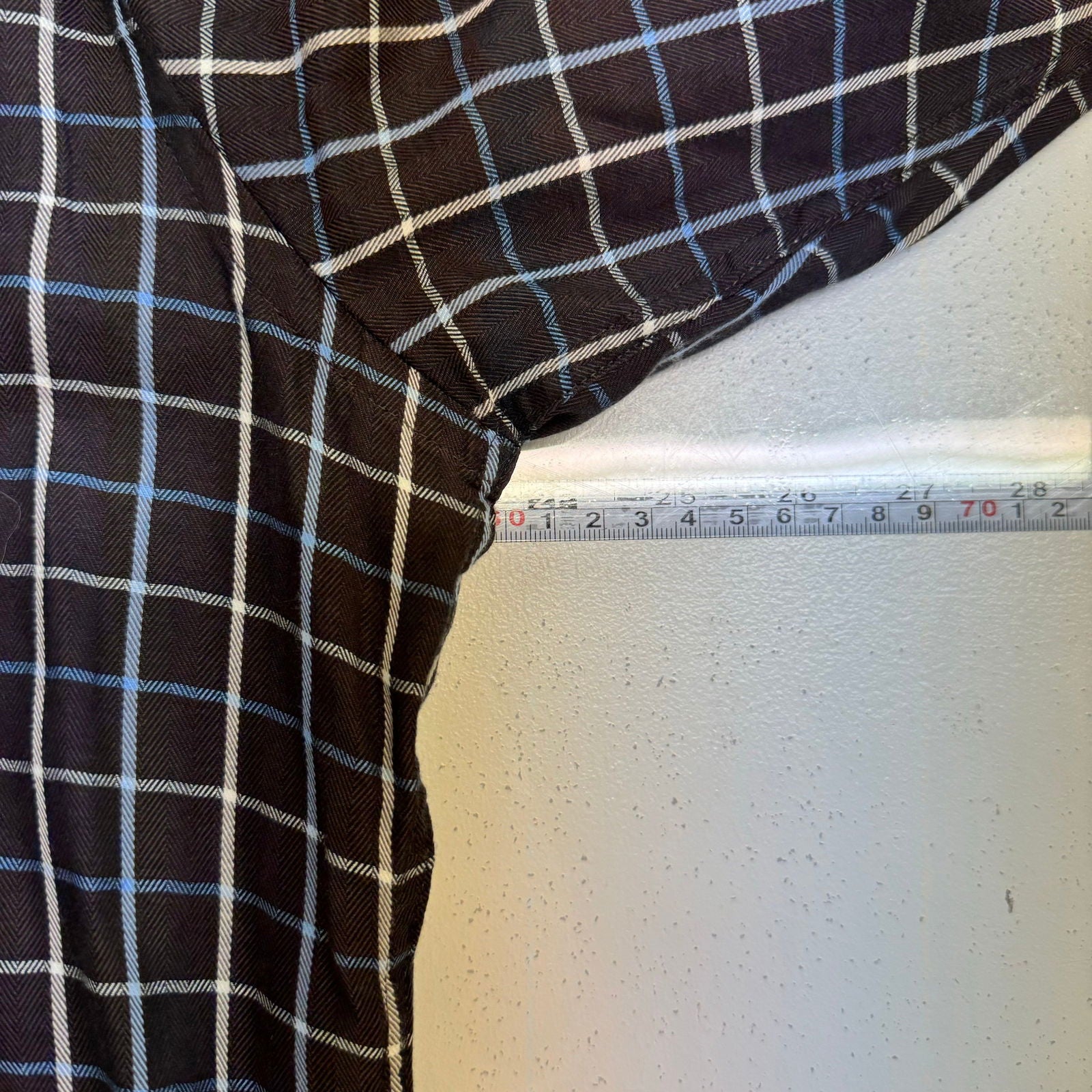 Burma Bibas | Mens Slim Fit Checked Dress Shirt | Color: Brown | Size: 16 32/33 | Pre-Owned -  | Buy at Parsimony Shoppes