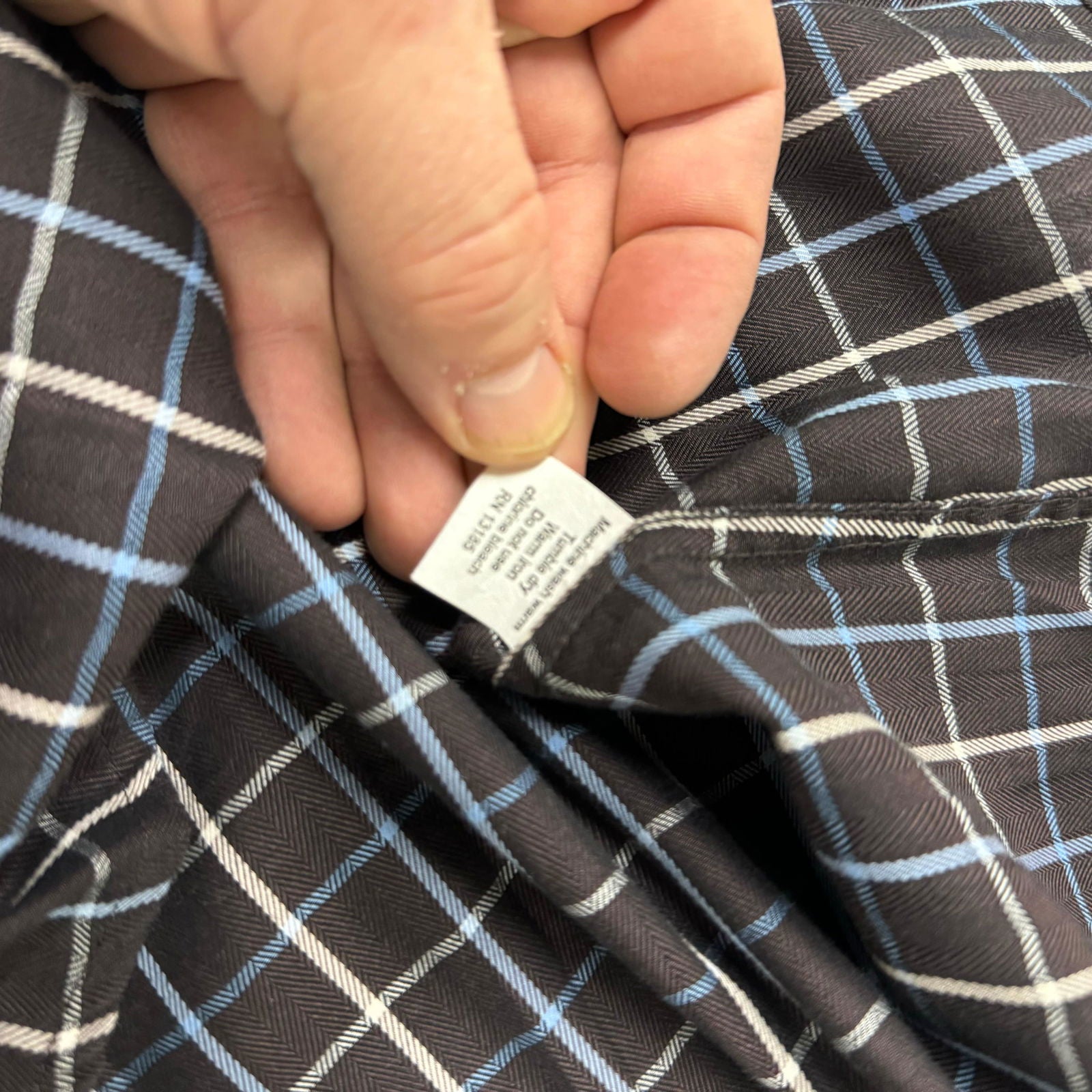 Burma Bibas | Mens Slim Fit Checked Dress Shirt | Color: Brown | Size: 16 32/33 | Pre-Owned -  | Buy at Parsimony Shoppes