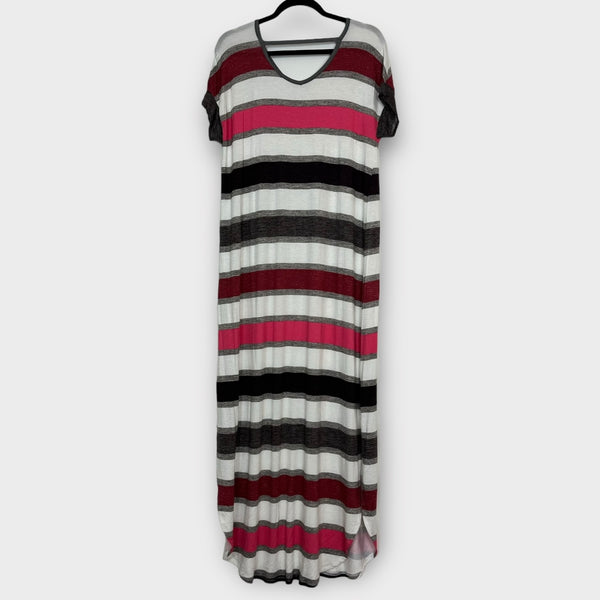 LuLaRoe Macy Dress S (6-8) Lightweight Striped Multicolor