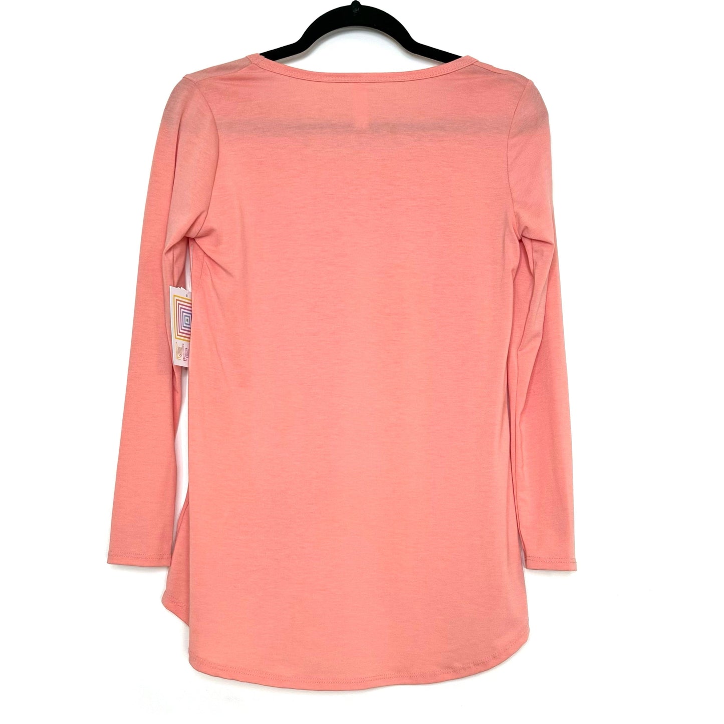 LuLaRoe Vault | Lynnae High-Low L/s Top | Size: XS (2-4) | Peach | Solid | NWT