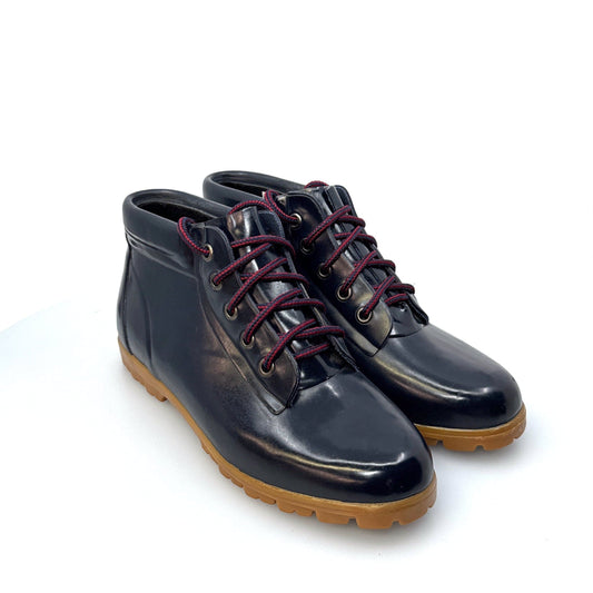Lands End | Rubber Low Ankle Lace-Up Boot | Size: 9 | Color: Blue | EUC