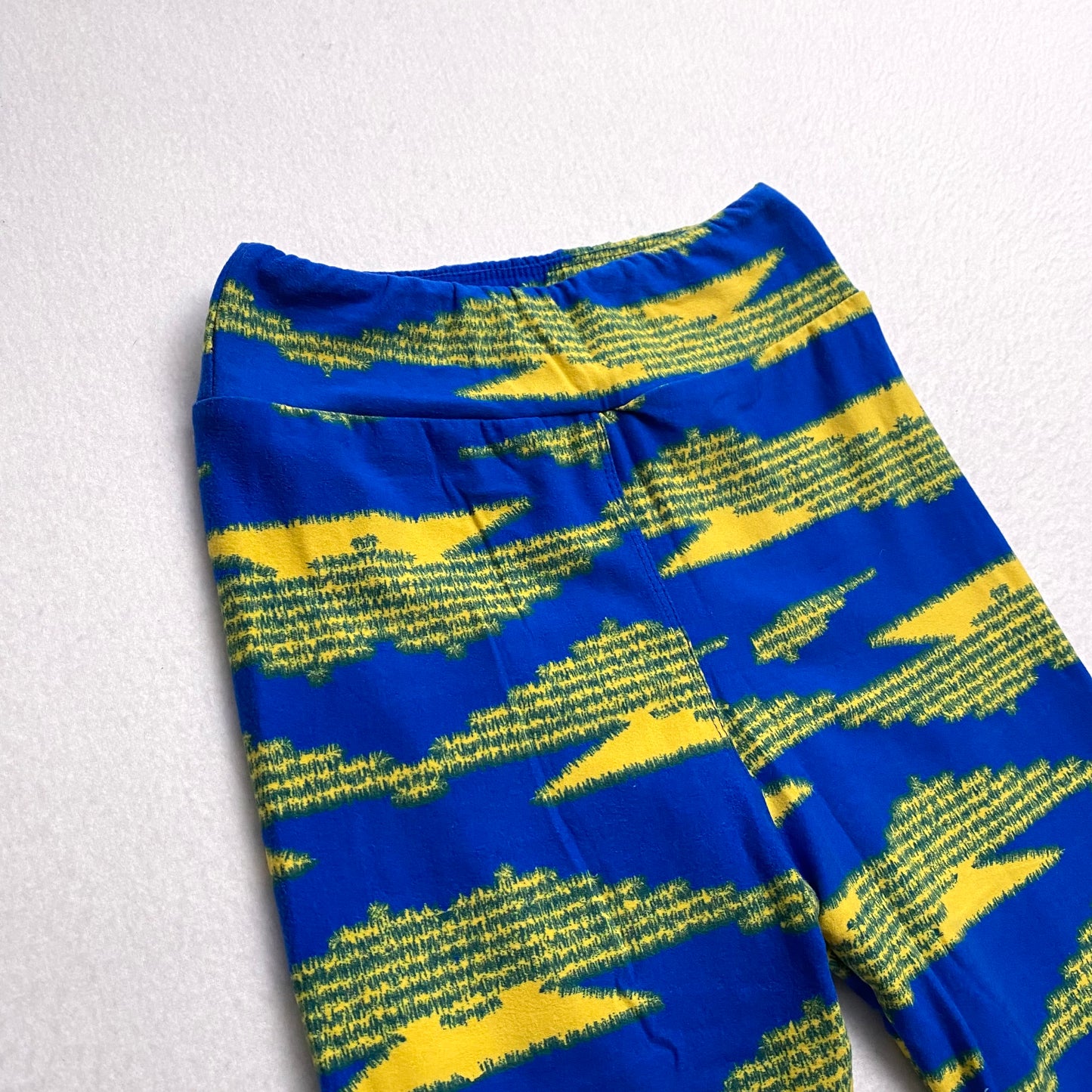 LuLaRoe Juniors Leggings | Tween (00-0) | Blue/Yellow Southwestern Pattern | Buttery Soft | New