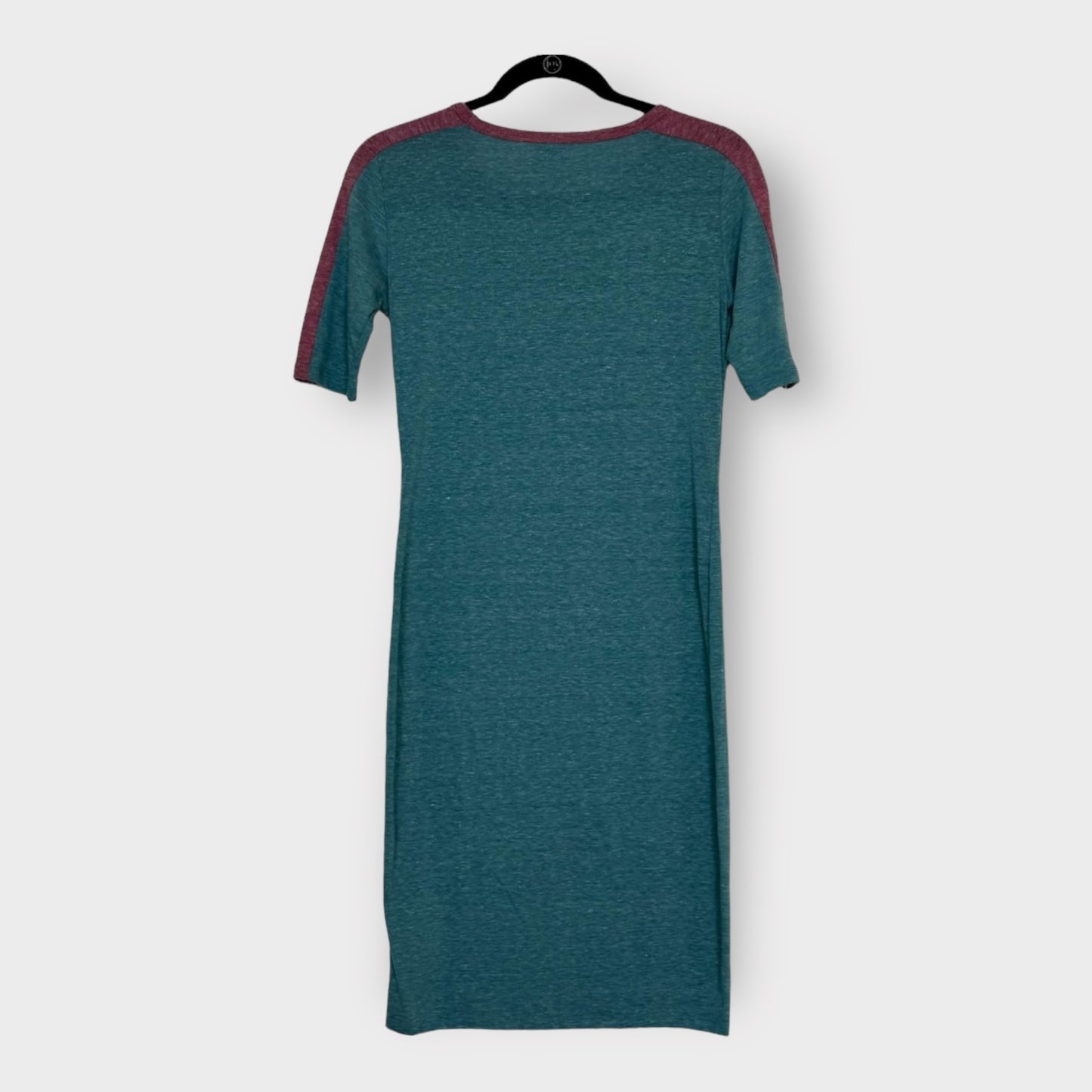 LuLaRoe Julia Bodycon Dress | XS (2-4) | Green/purple | Ringer/Heathered | NWT