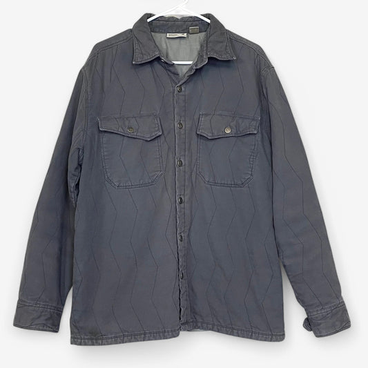 Eastern Mountain Sports Men's Quilted Shacket - Size M - Gray - Lined - Long Sleeve - EUC